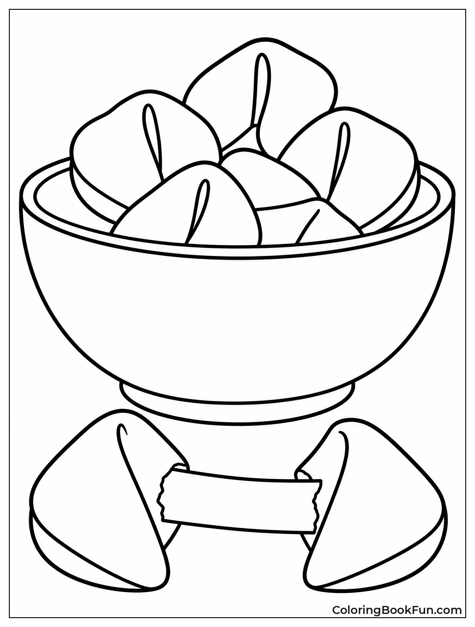 Bowl of Fortune Cookies Opened
