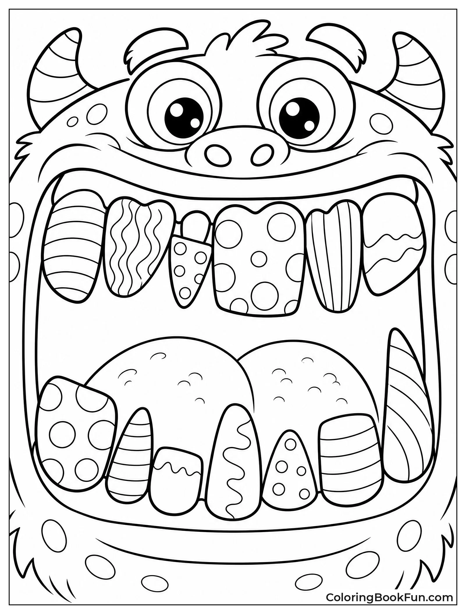 Monster Has Colorful Teeth