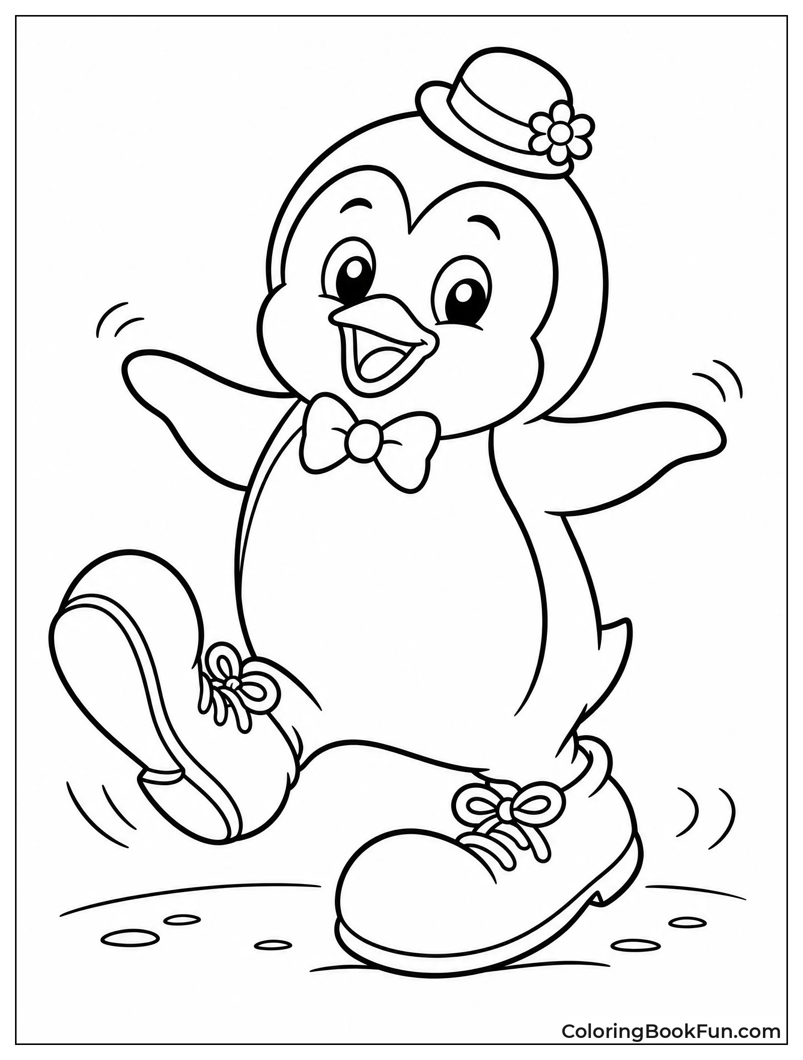 Penguin Wears Clown Shoes