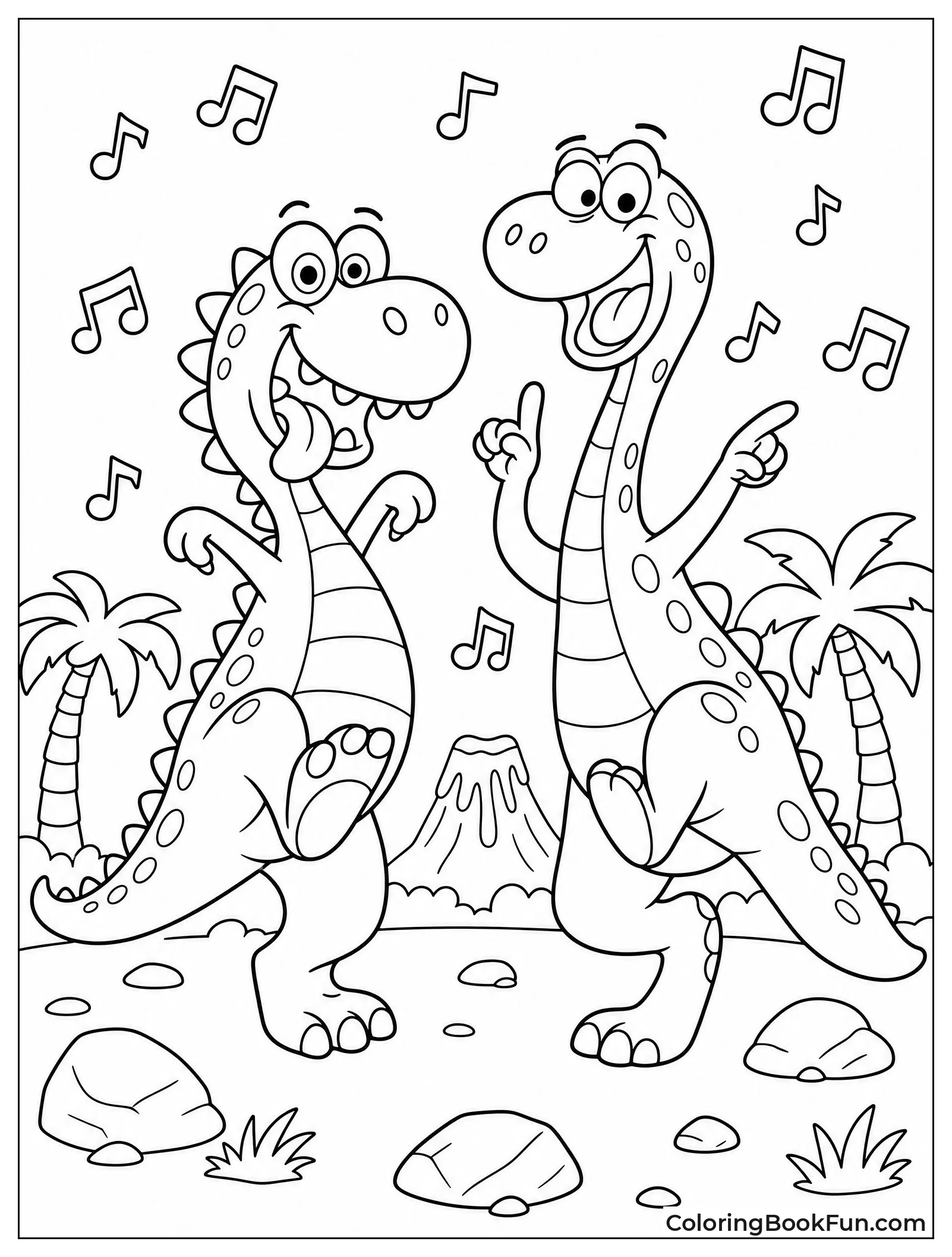 Dinosaurs Do a Silly Dance