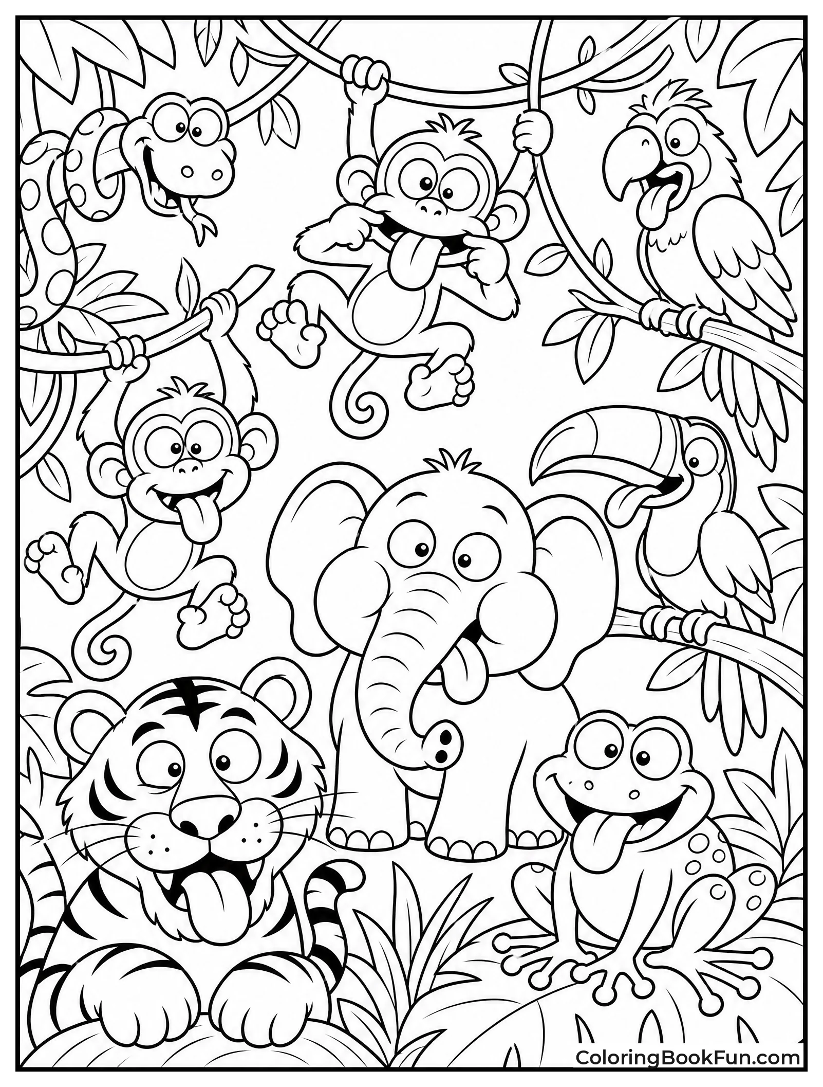 Jungle Animals Make Faces