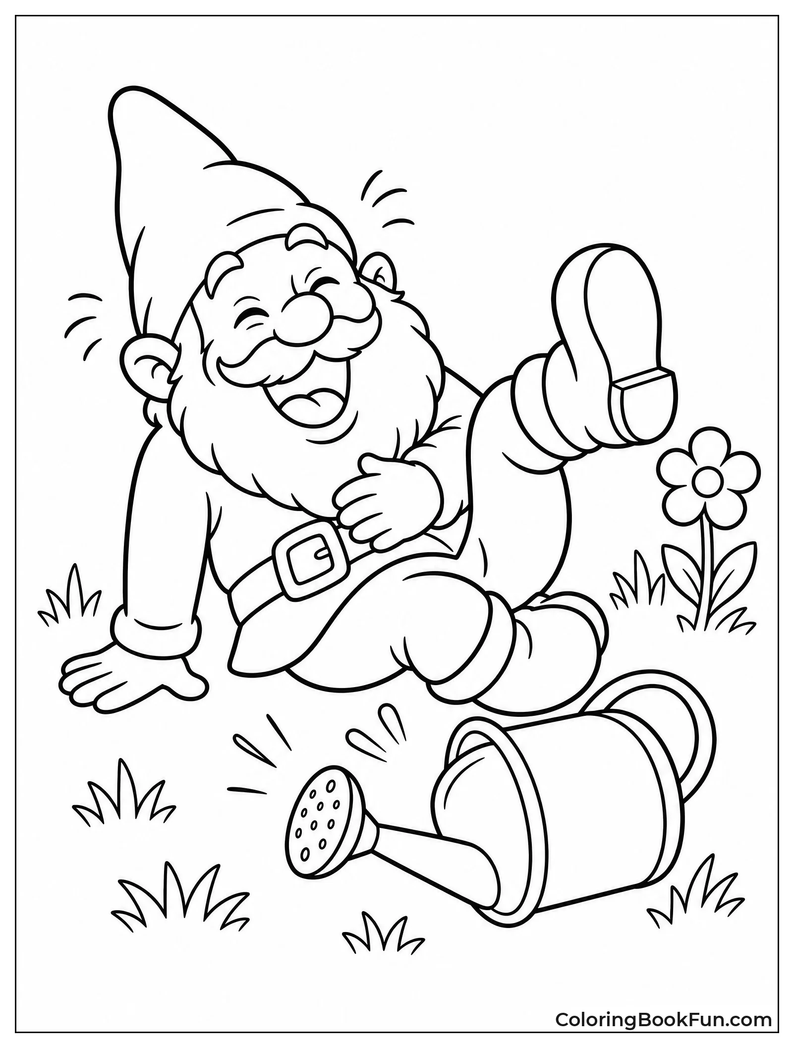 Gnome Trips Over Watering Can