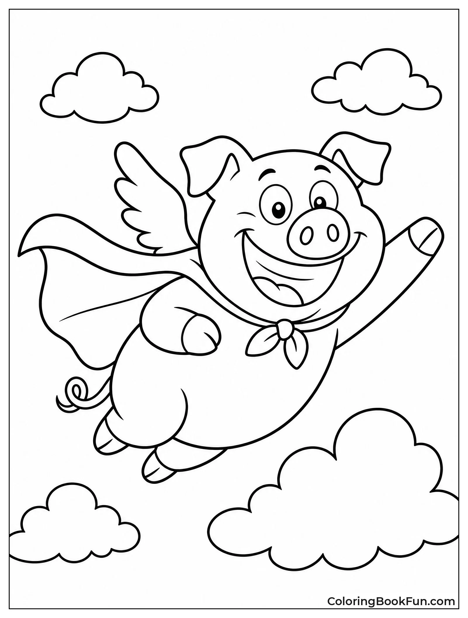 Pig Flies With Tiny Wings