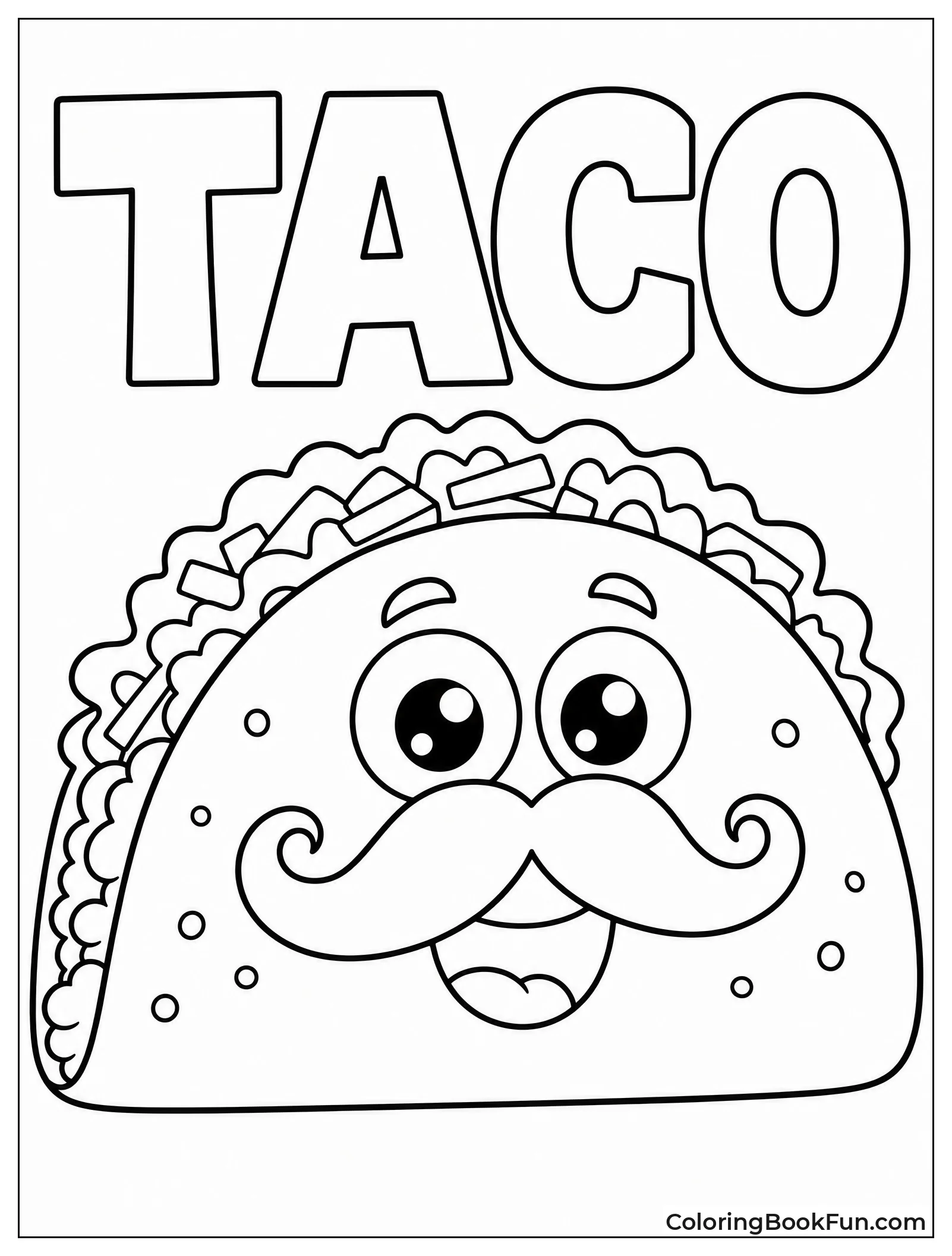 Taco Wears a Mustache