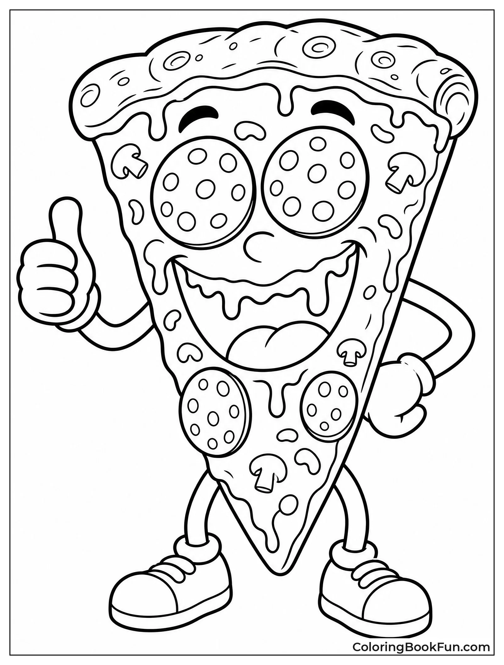 Pizza Monster With Pepperoni Eyes