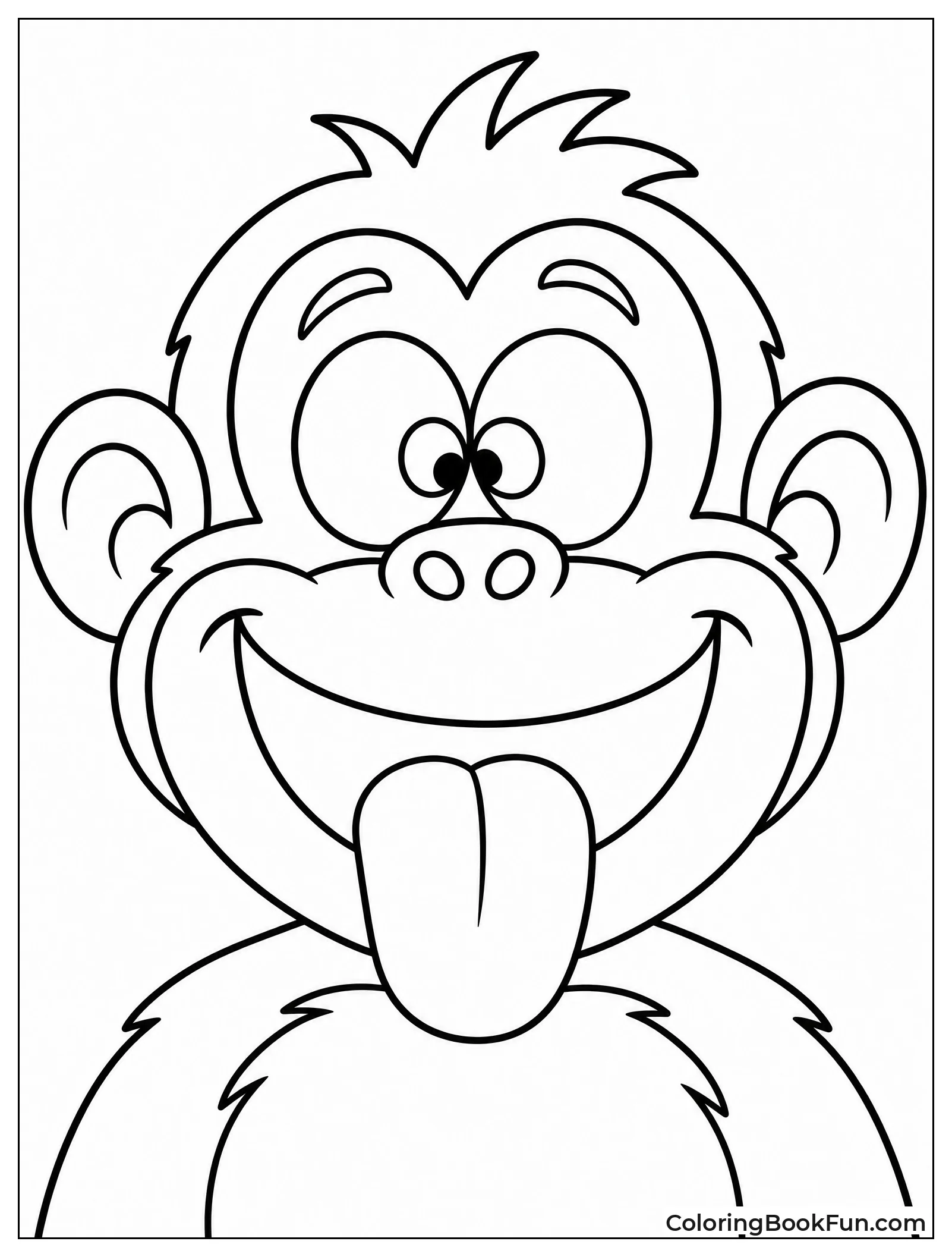 Monkey Makes a Silly Face