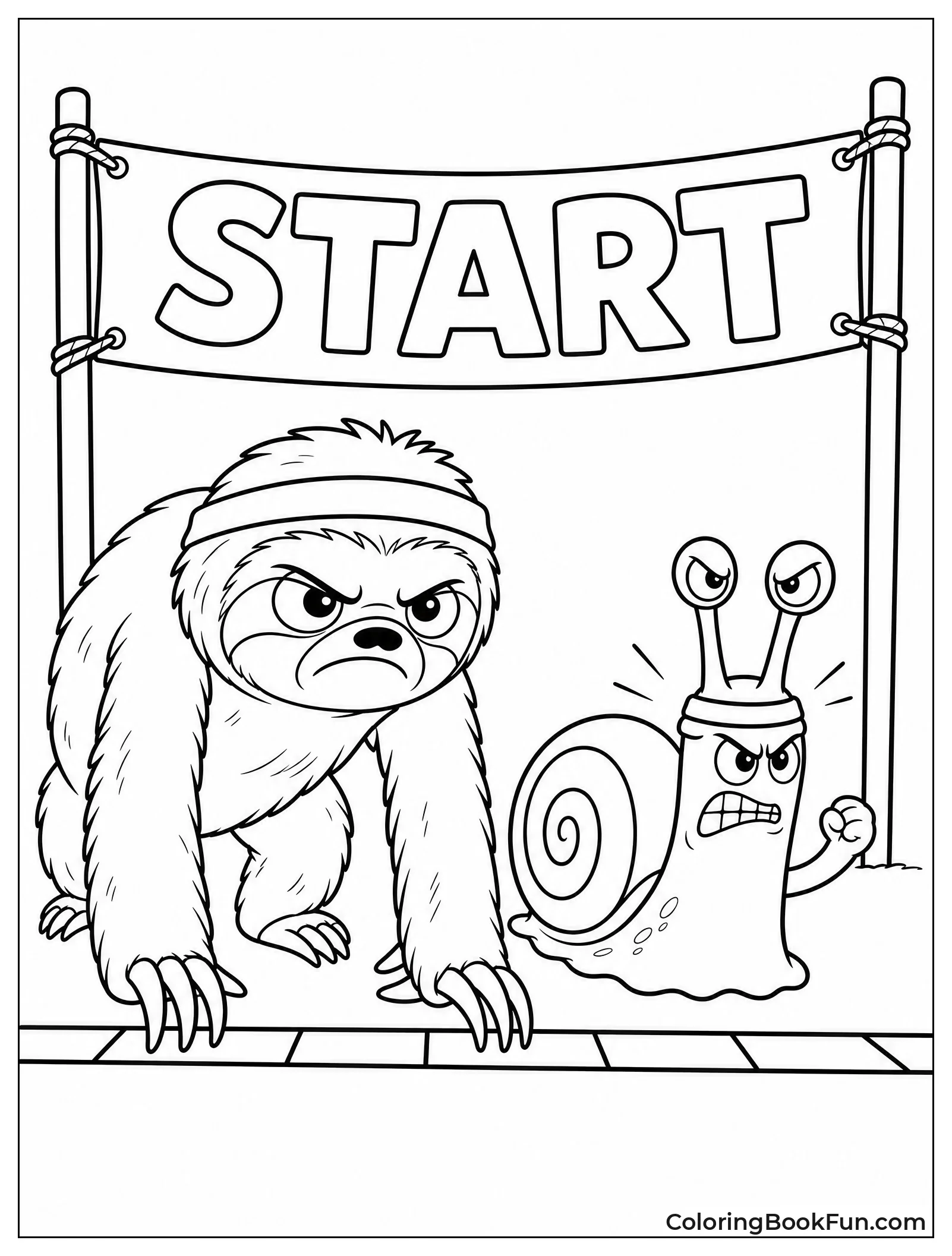 Sloth Races a Snail