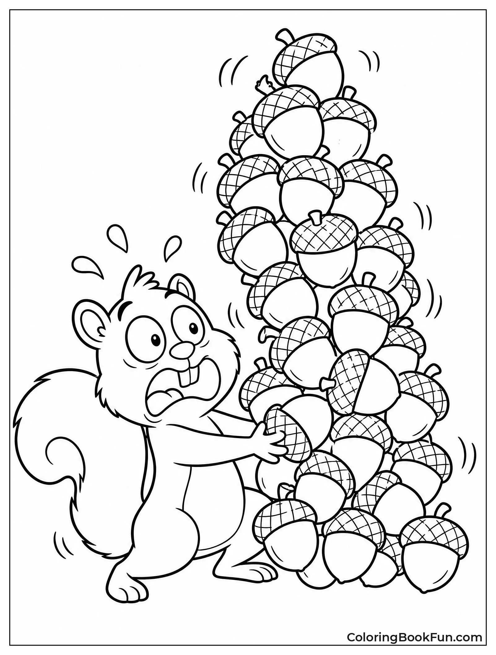 Squirrel Carries Too Many Nuts