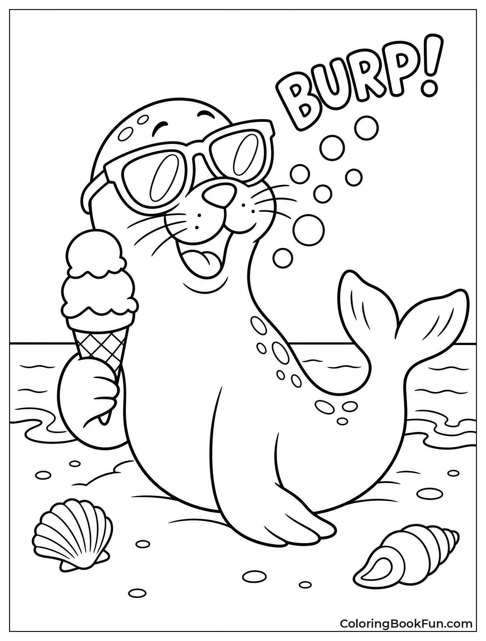 Seal Burps Bubbles