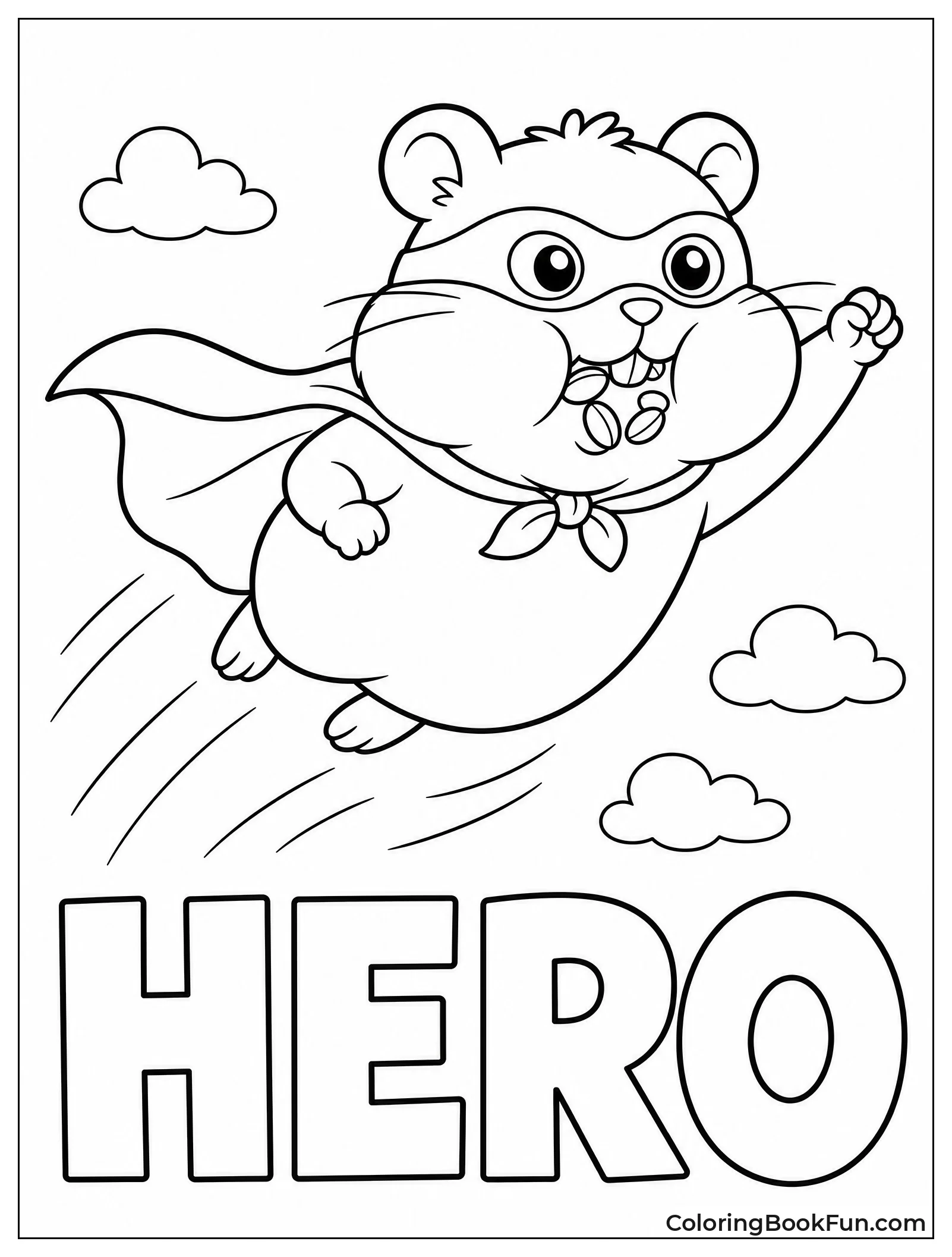 Hamster Flies Like Superhero