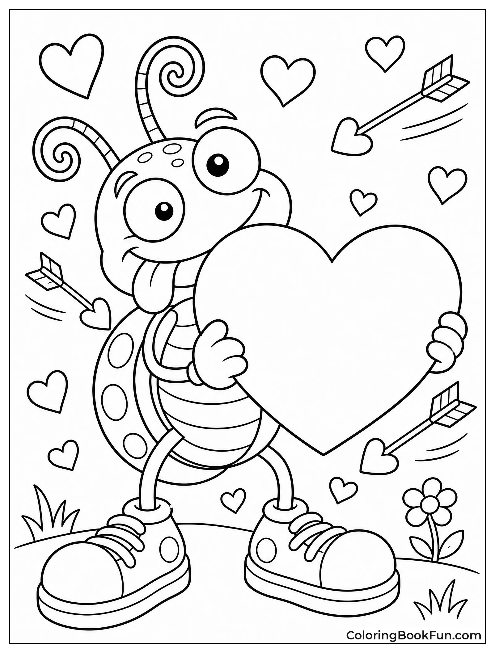 Bug Holds Giant Heart