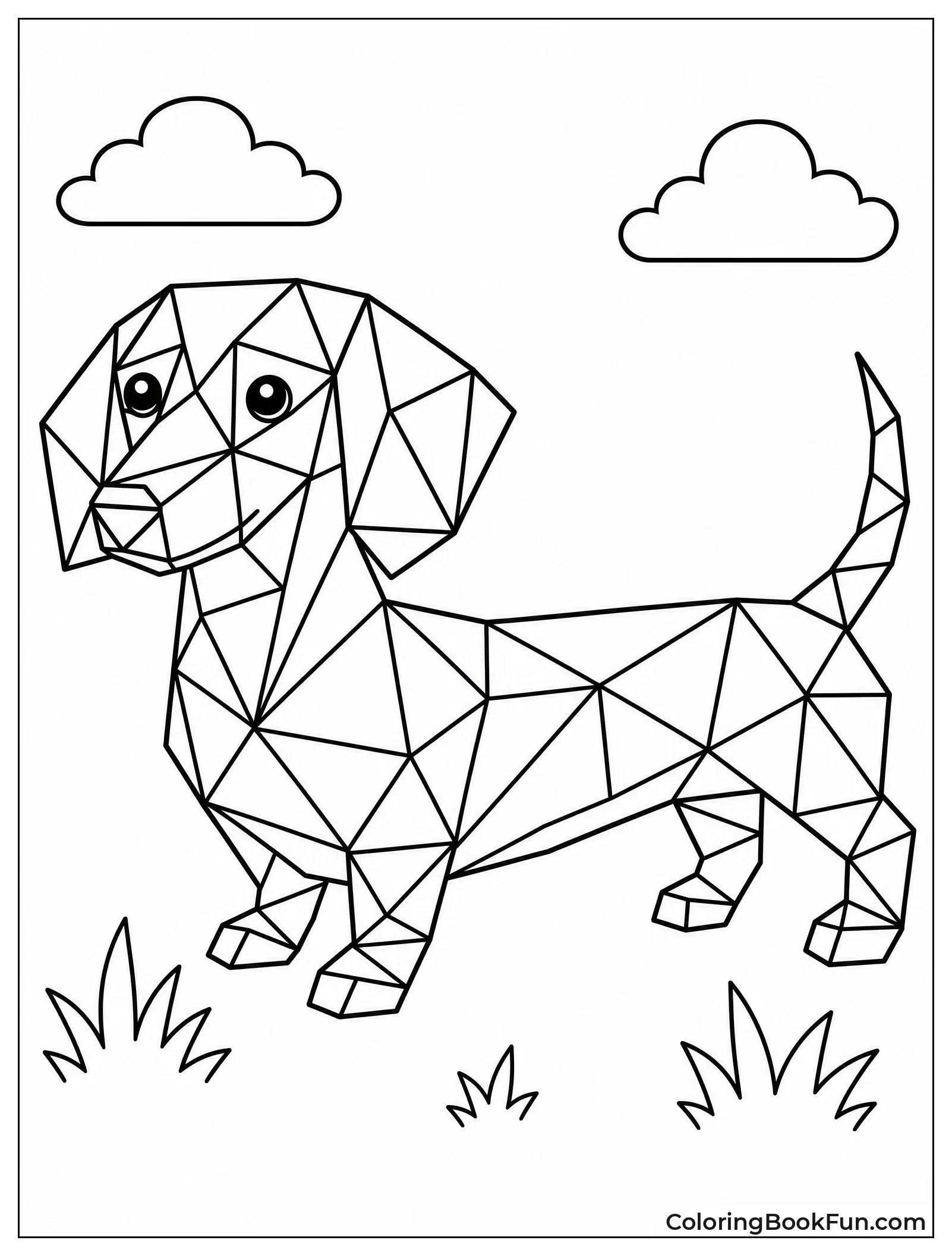 Geometric Dachshund from Shapes