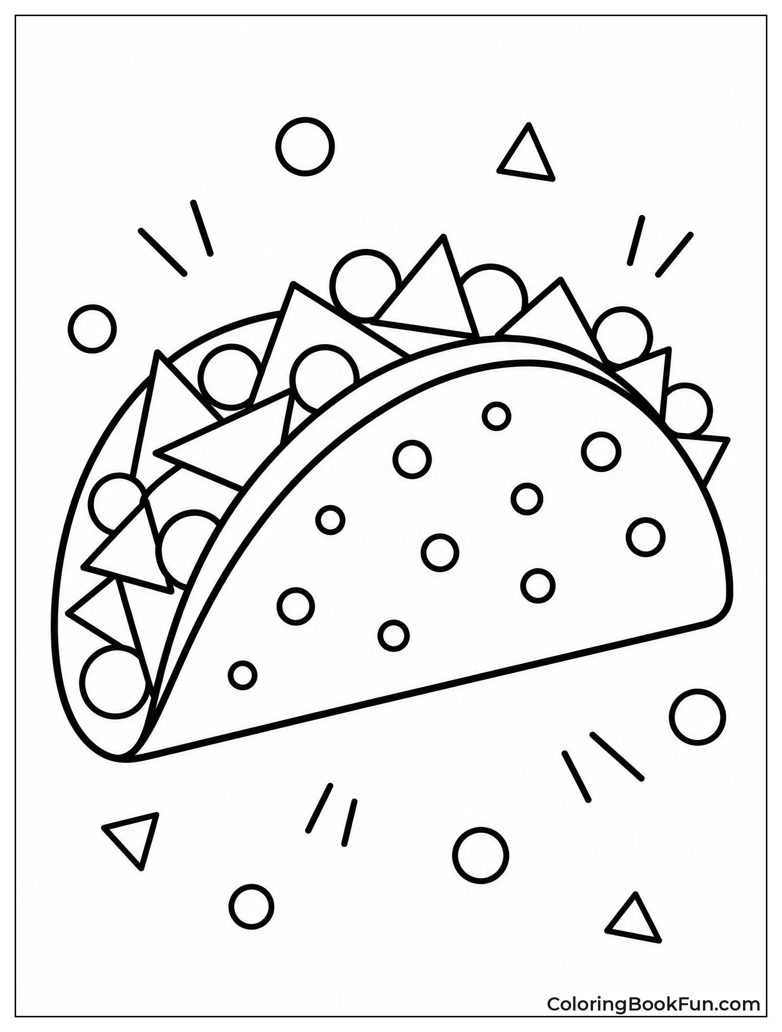 Geometric Shapes Making a Taco