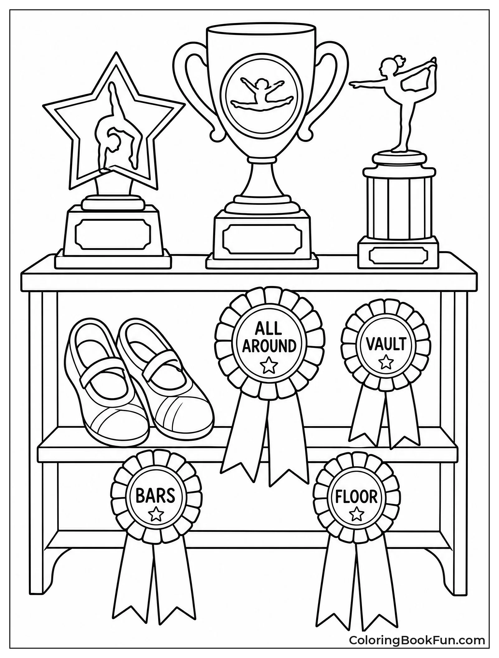 Shelf Full of Trophies