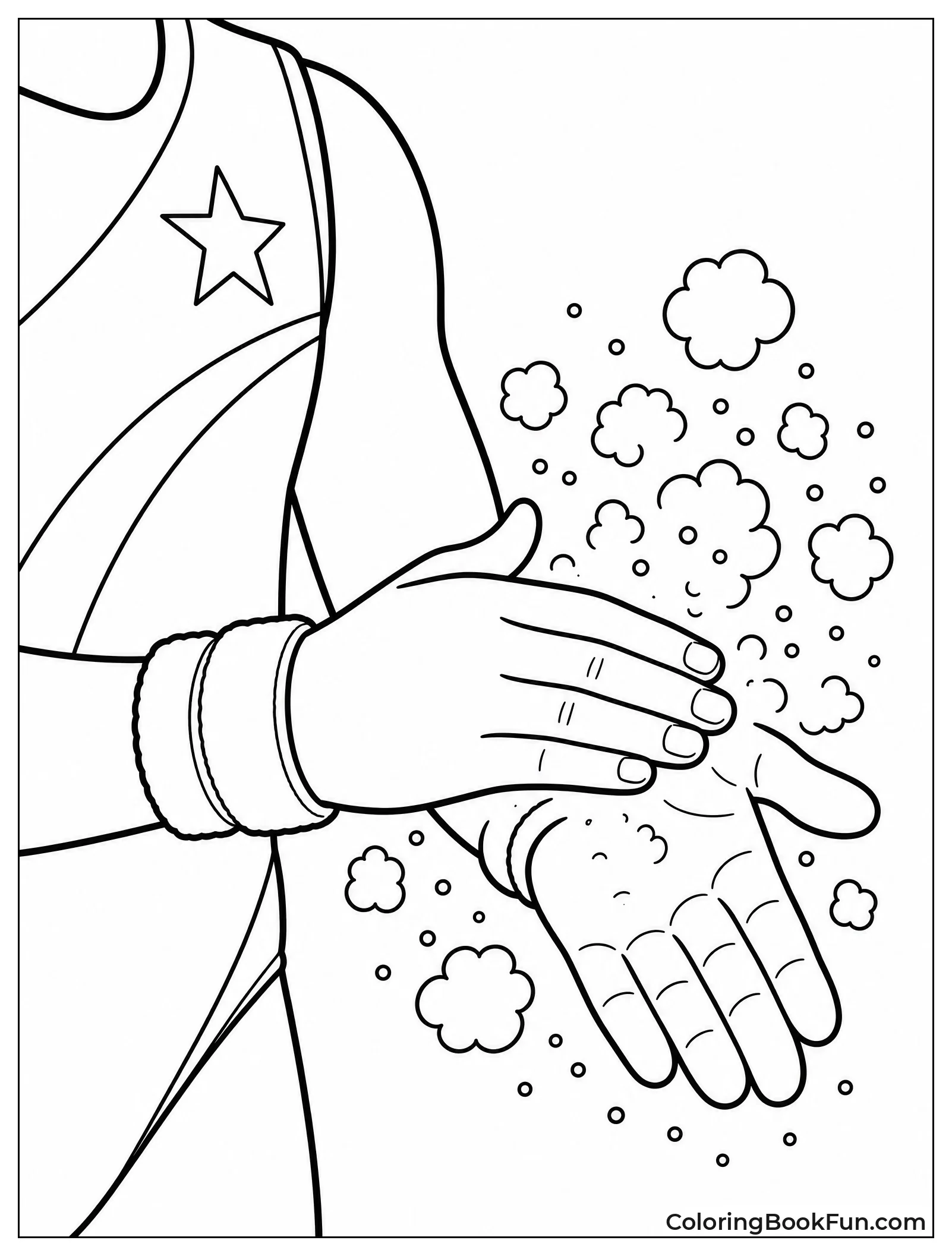 Hands Covered in White Chalk