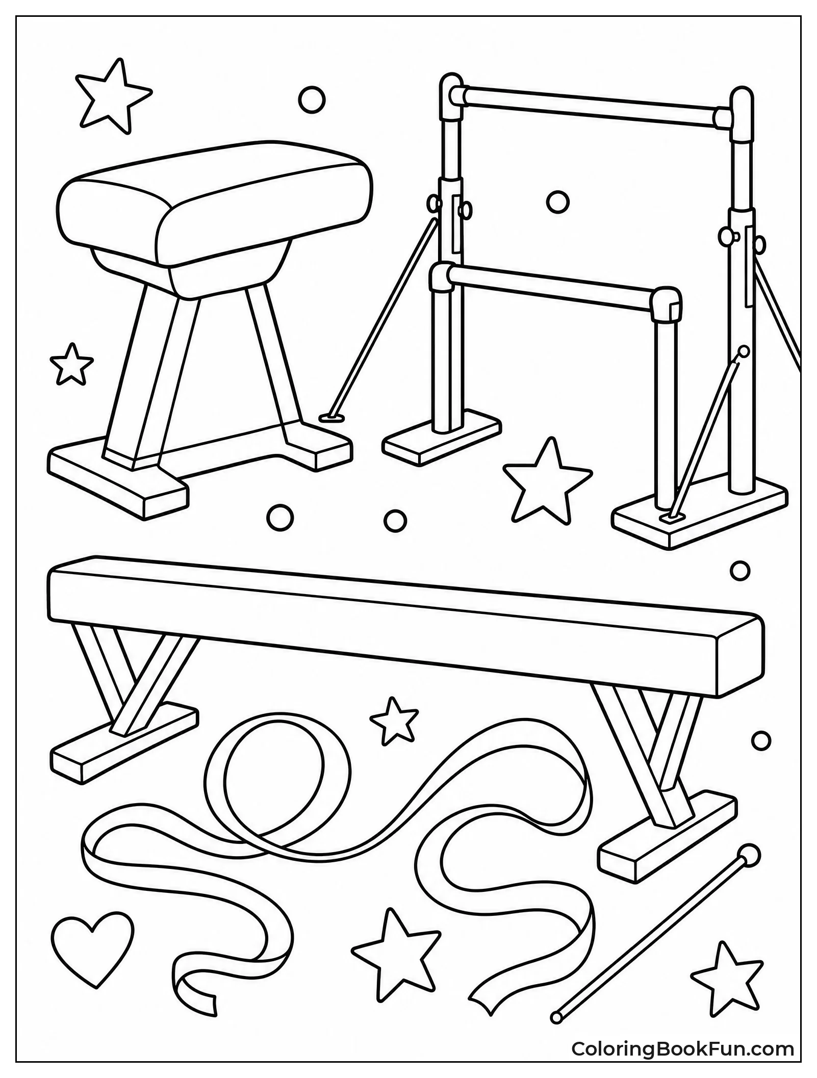 Collage of Gymnastics Equipment