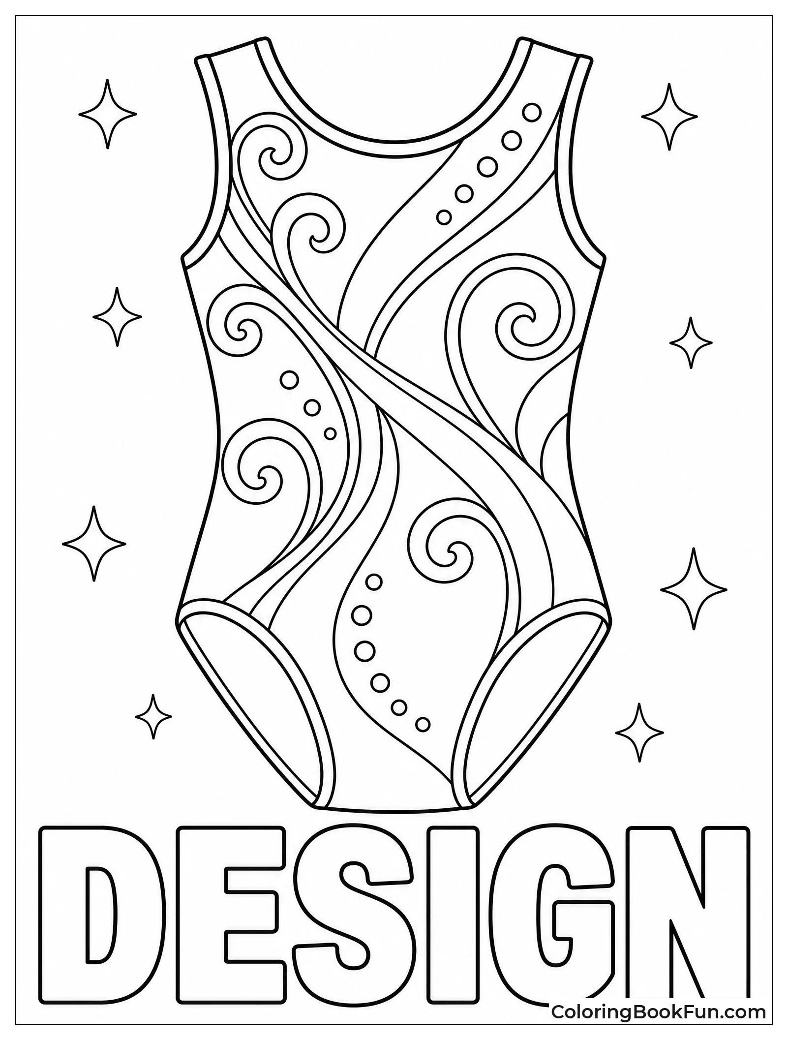 Blank Leotard Ready to Color