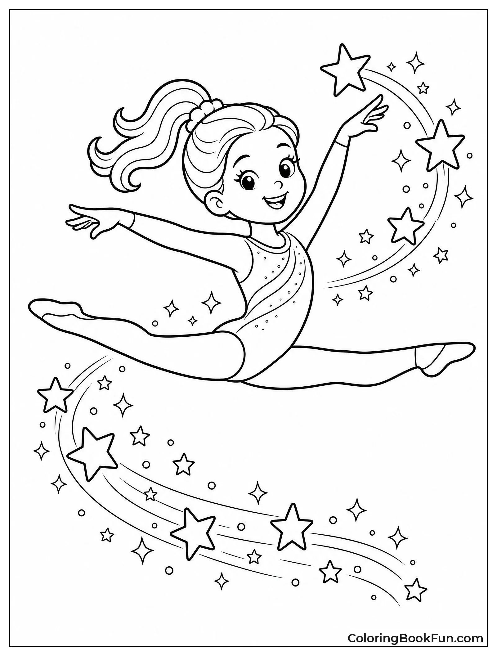Leaping with Sparkly Magic Trail