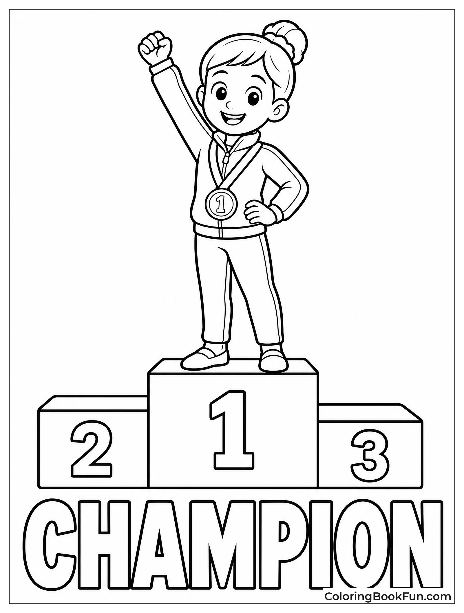 Winner on Gold Medal Podium