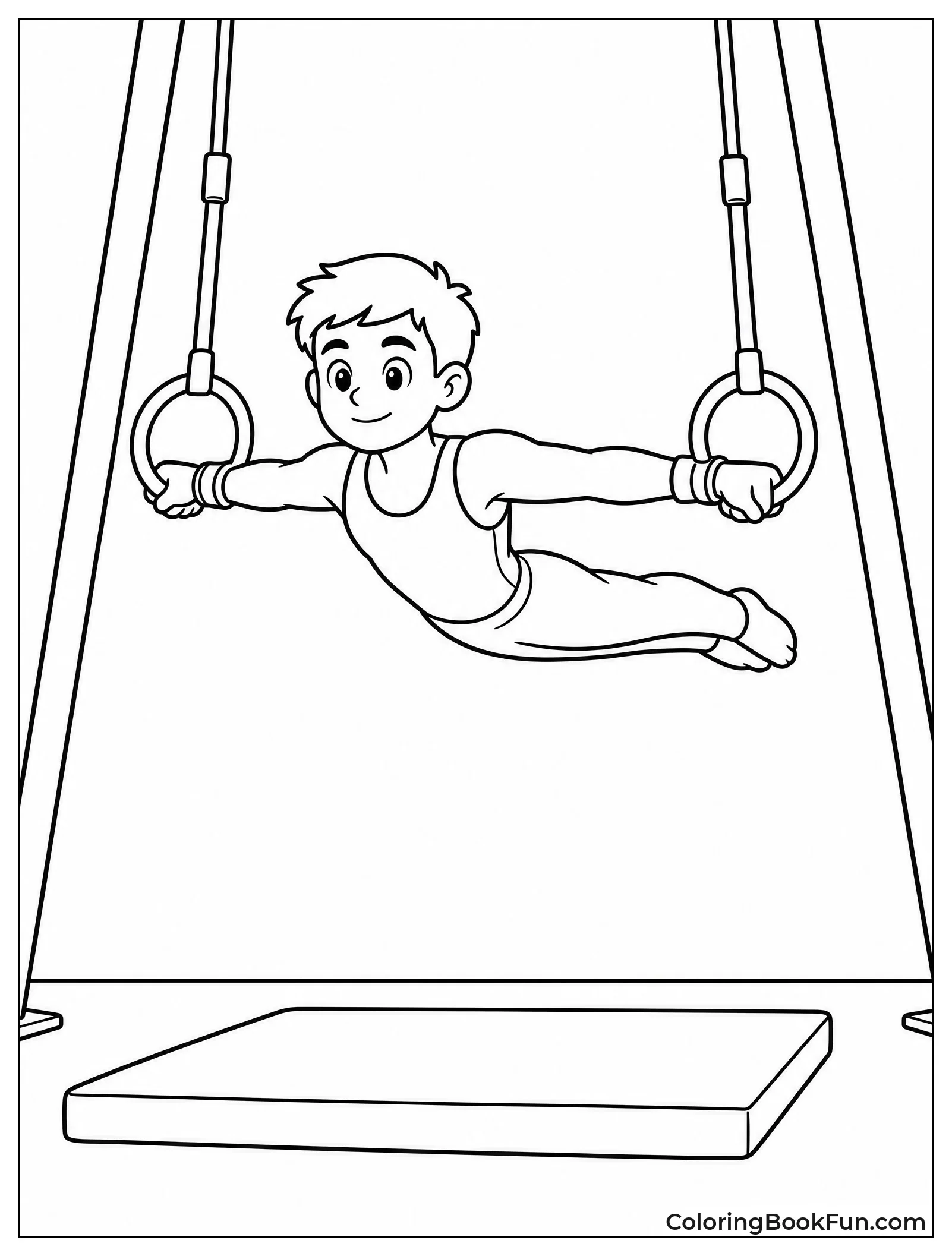Gymnast Holds Iron Cross Pose