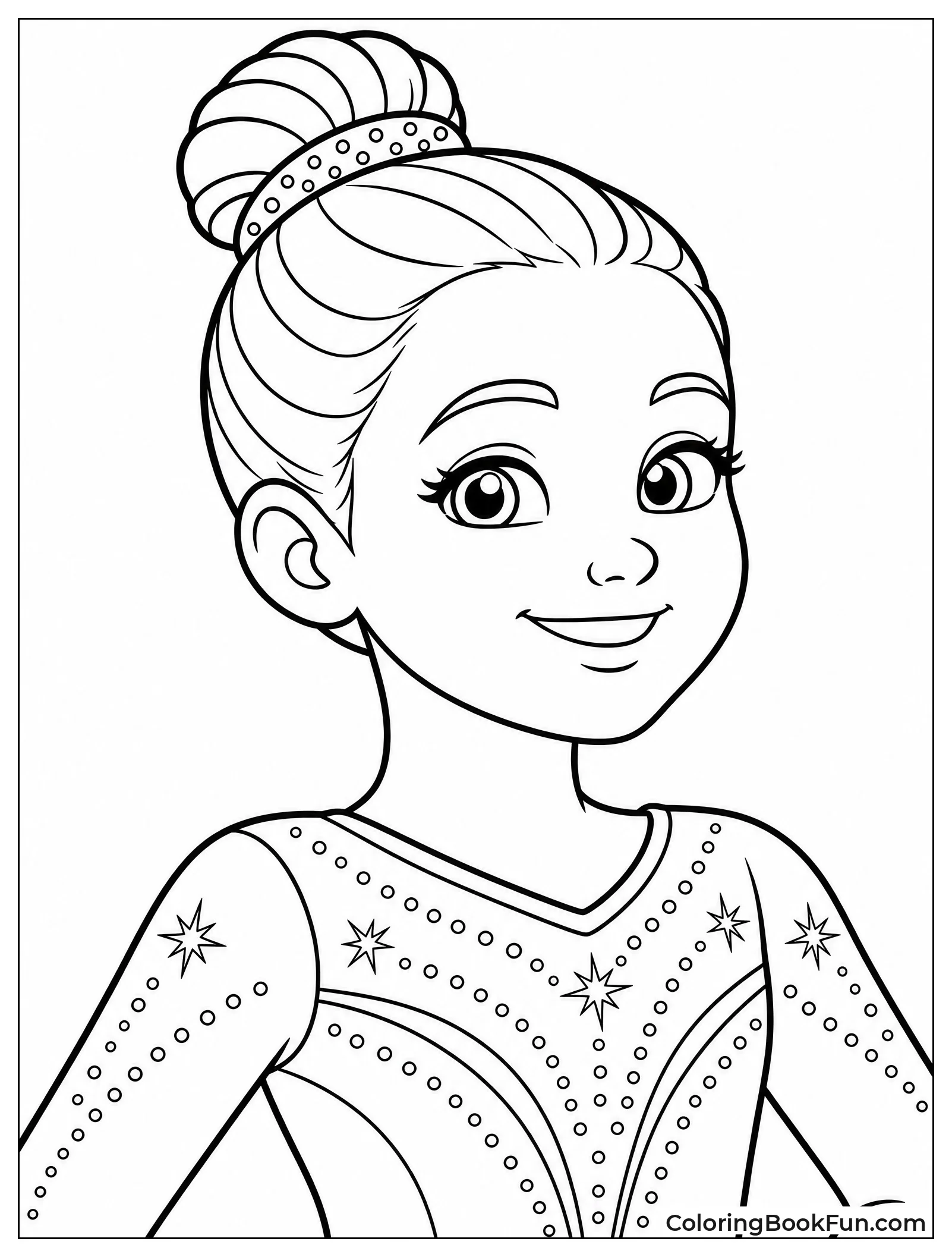 Smiling Girl in Sparkly Leotard