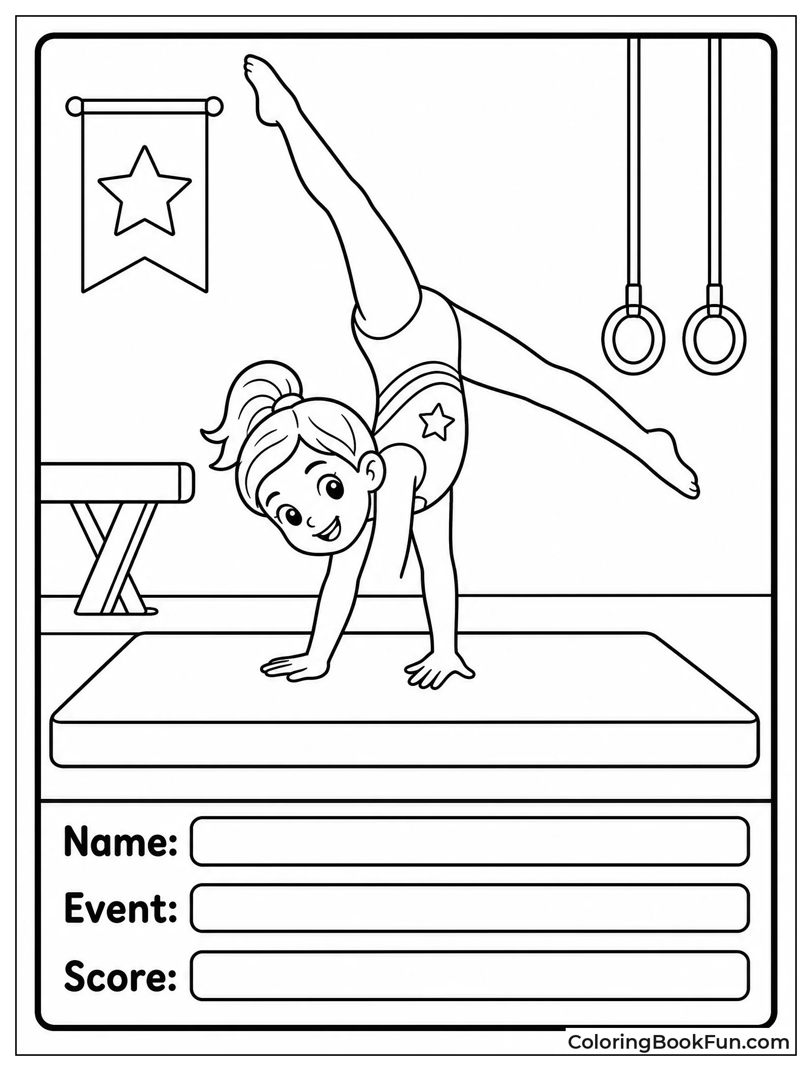 Sports Card with Gymnast Action