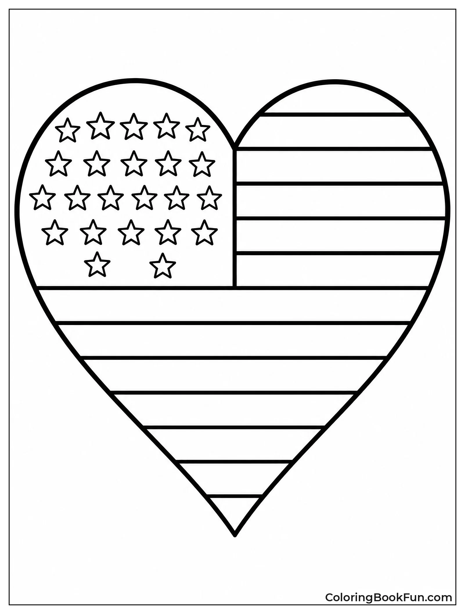 Heart Shaped American Flag