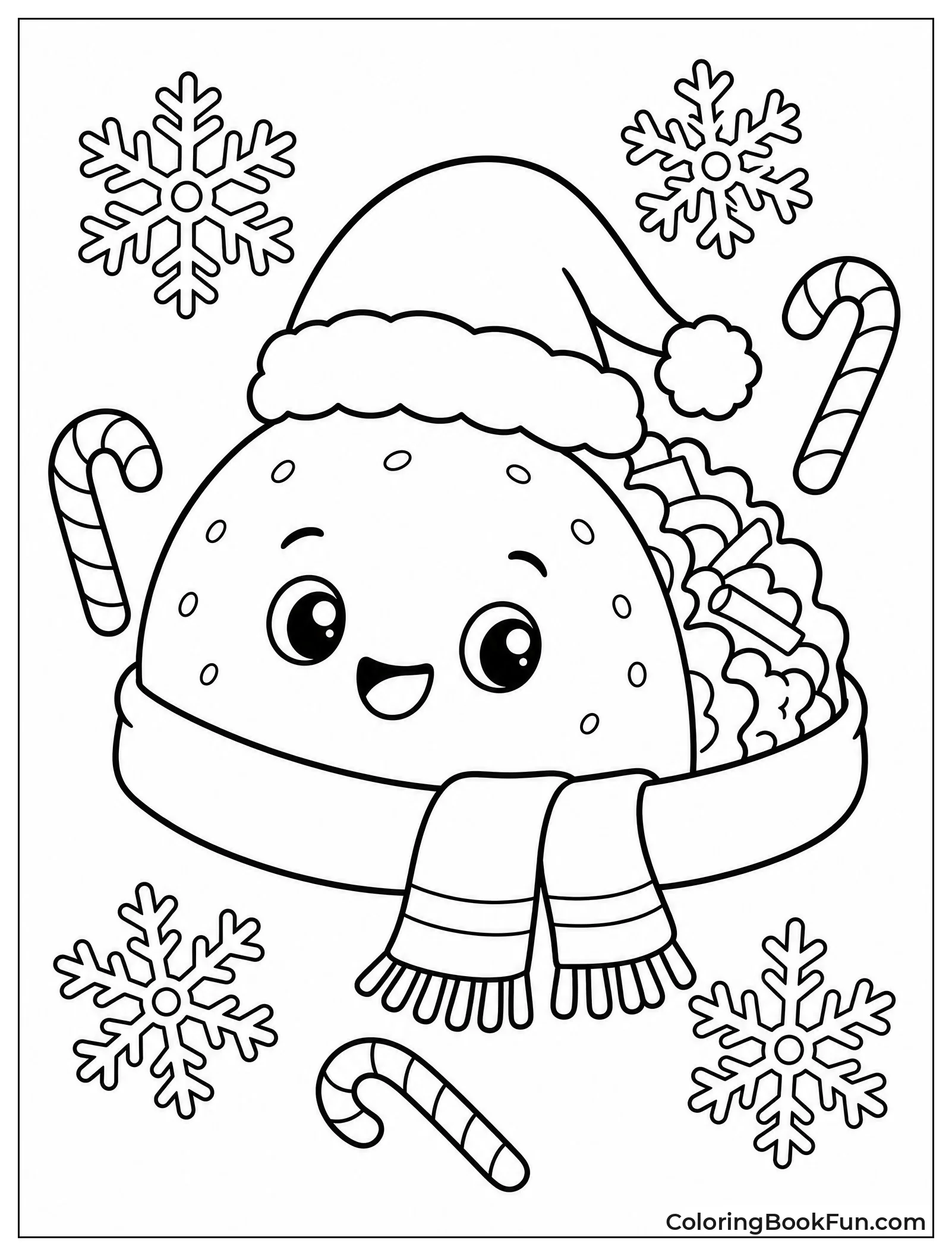 Taco Wearing a Santa Hat