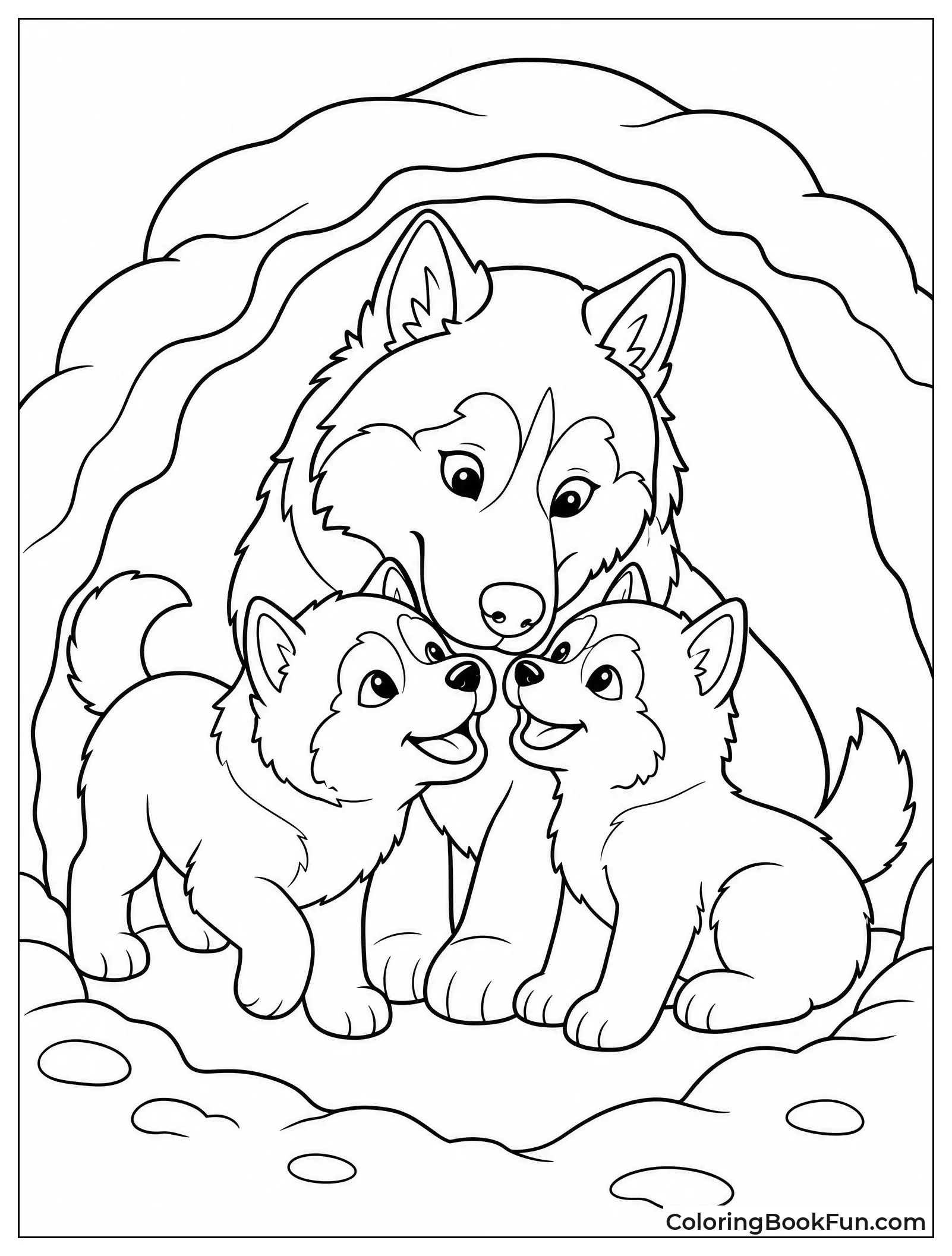 Husky Family Group