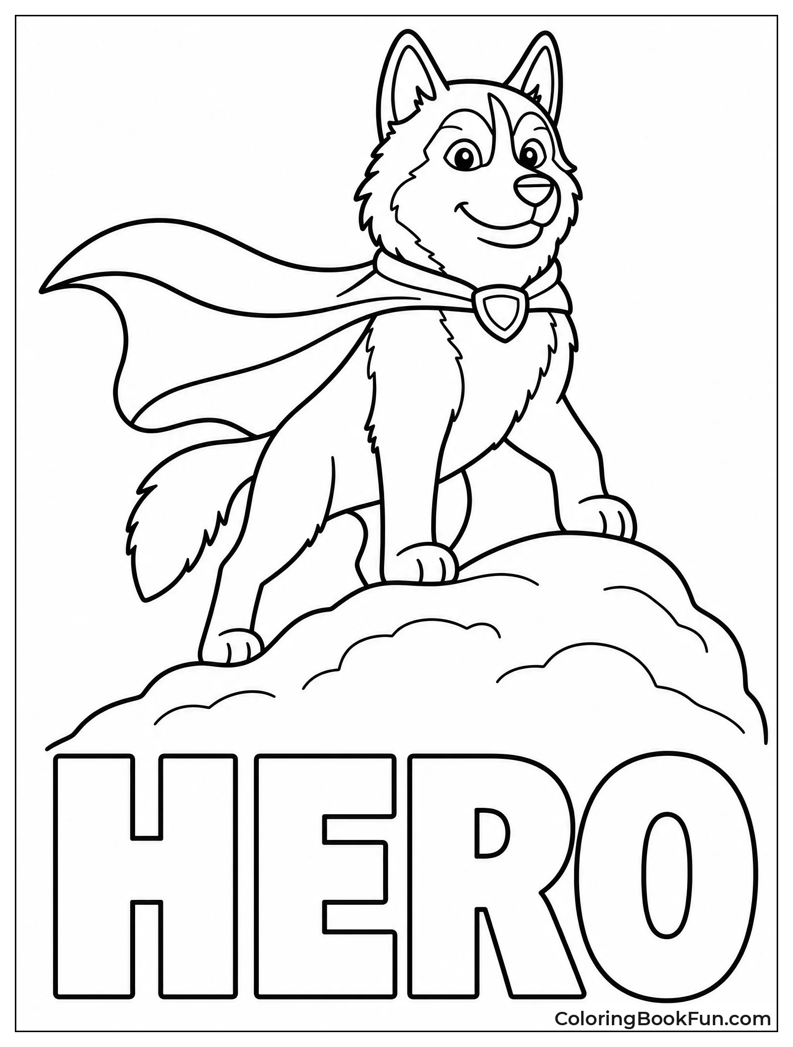Husky Hero with Cape