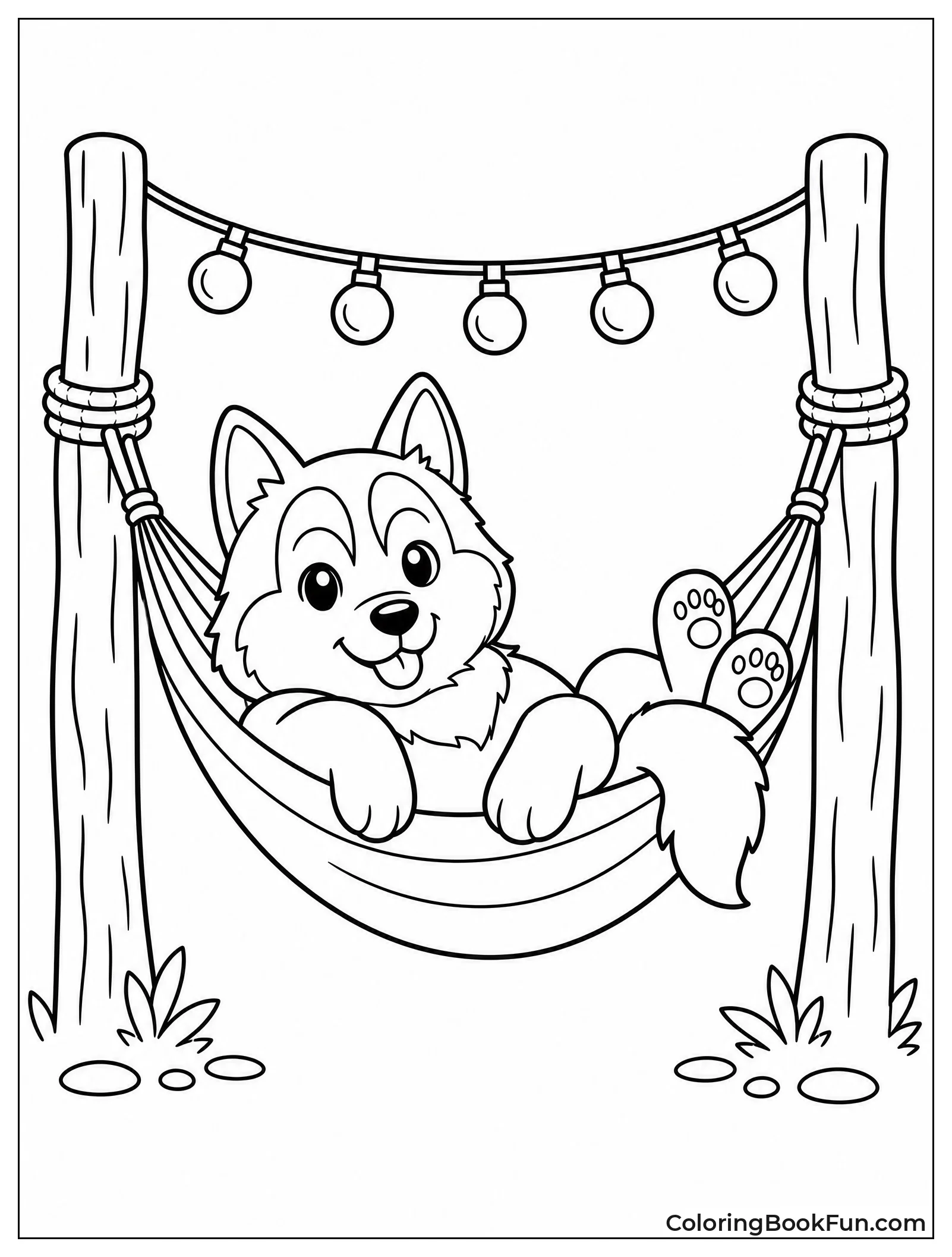 Husky in Hammock