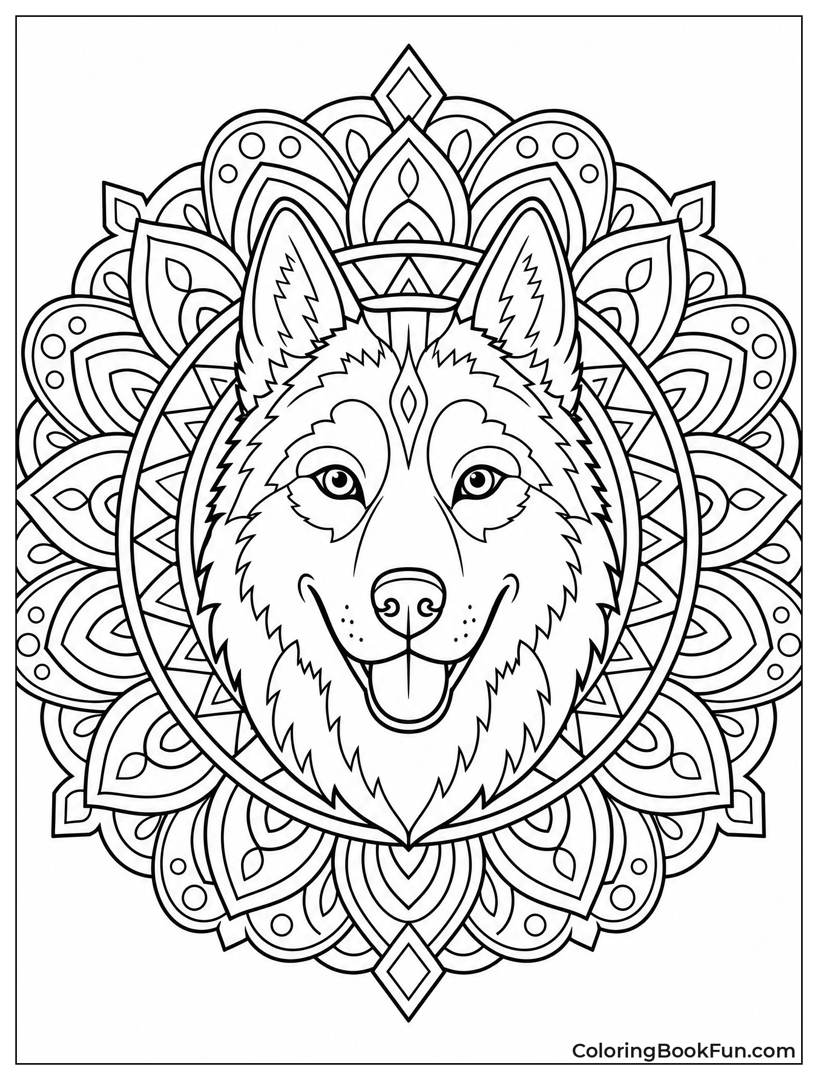 Husky Mandala Design