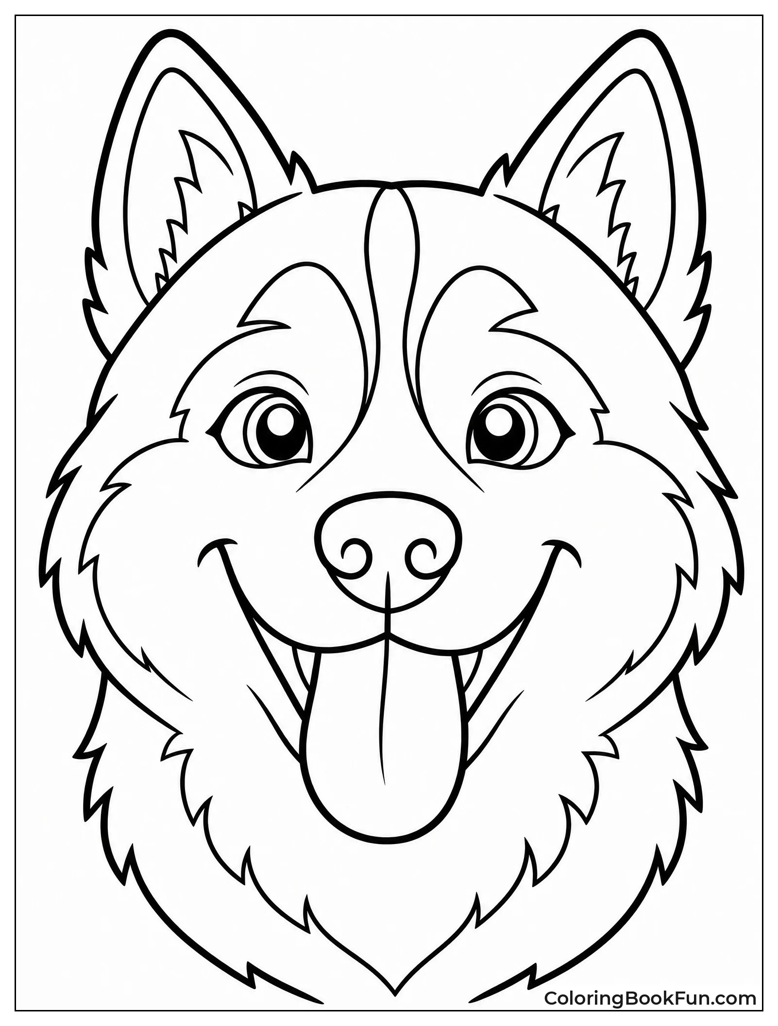 Husky with Tongue Out
