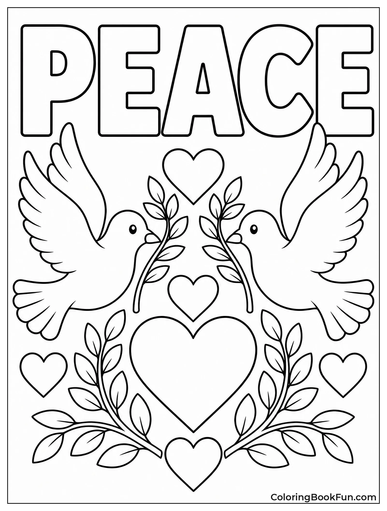 Peace Dove Mandala with Olive Branches