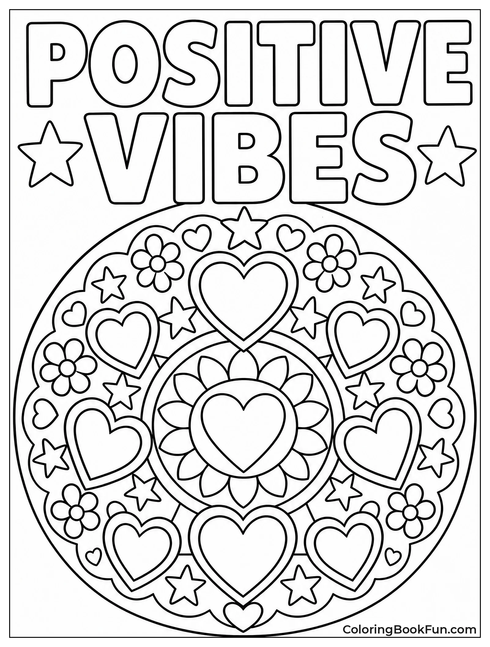 Intricate Mandala with Positive Vibes