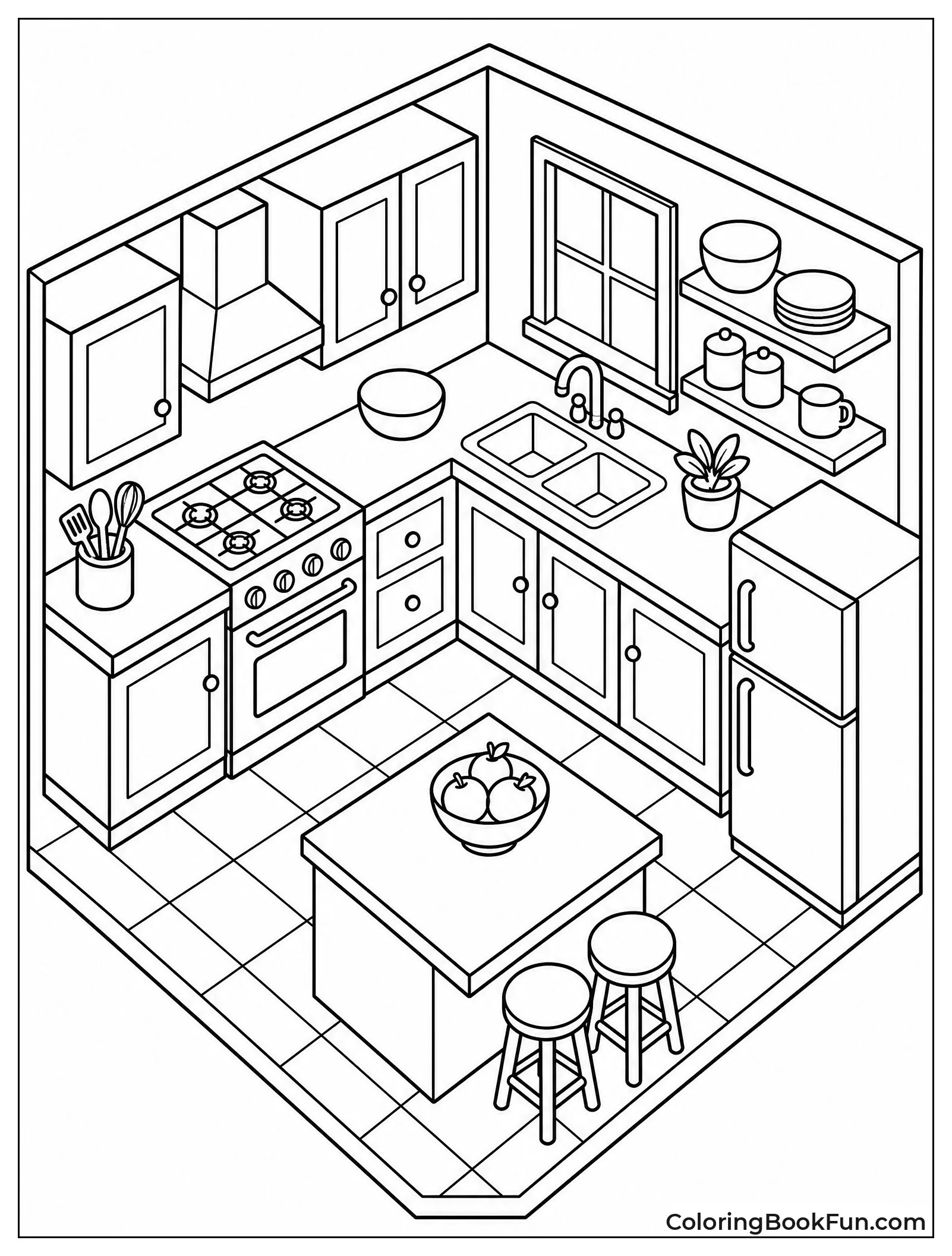 Isometric Kitchen from Above