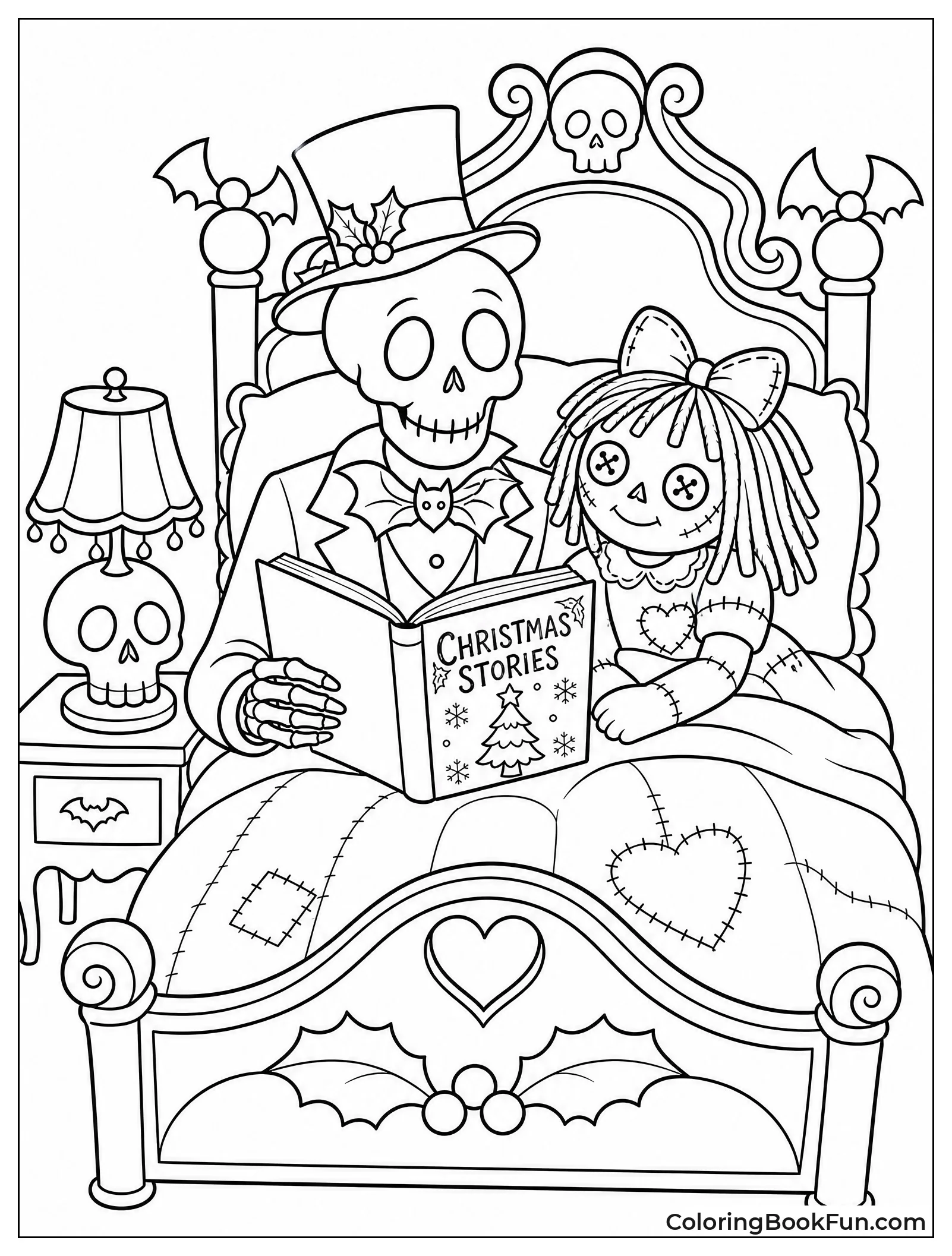 Jack Reading Christmas Book in Bed