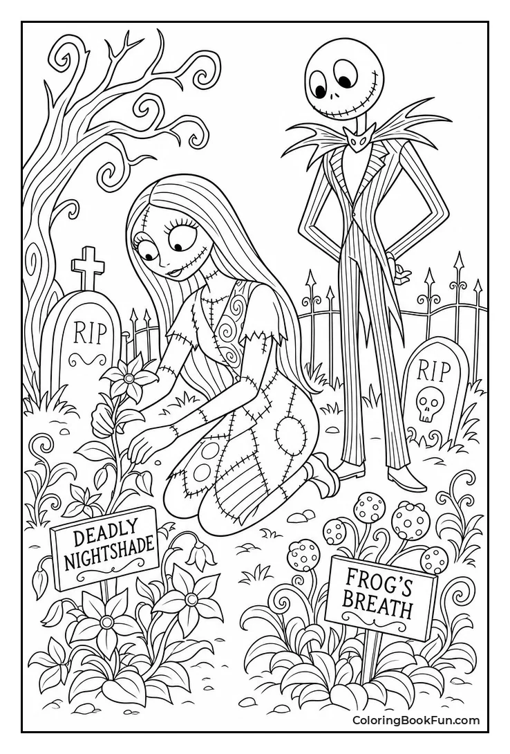 Sally Picking Flowers in Garden