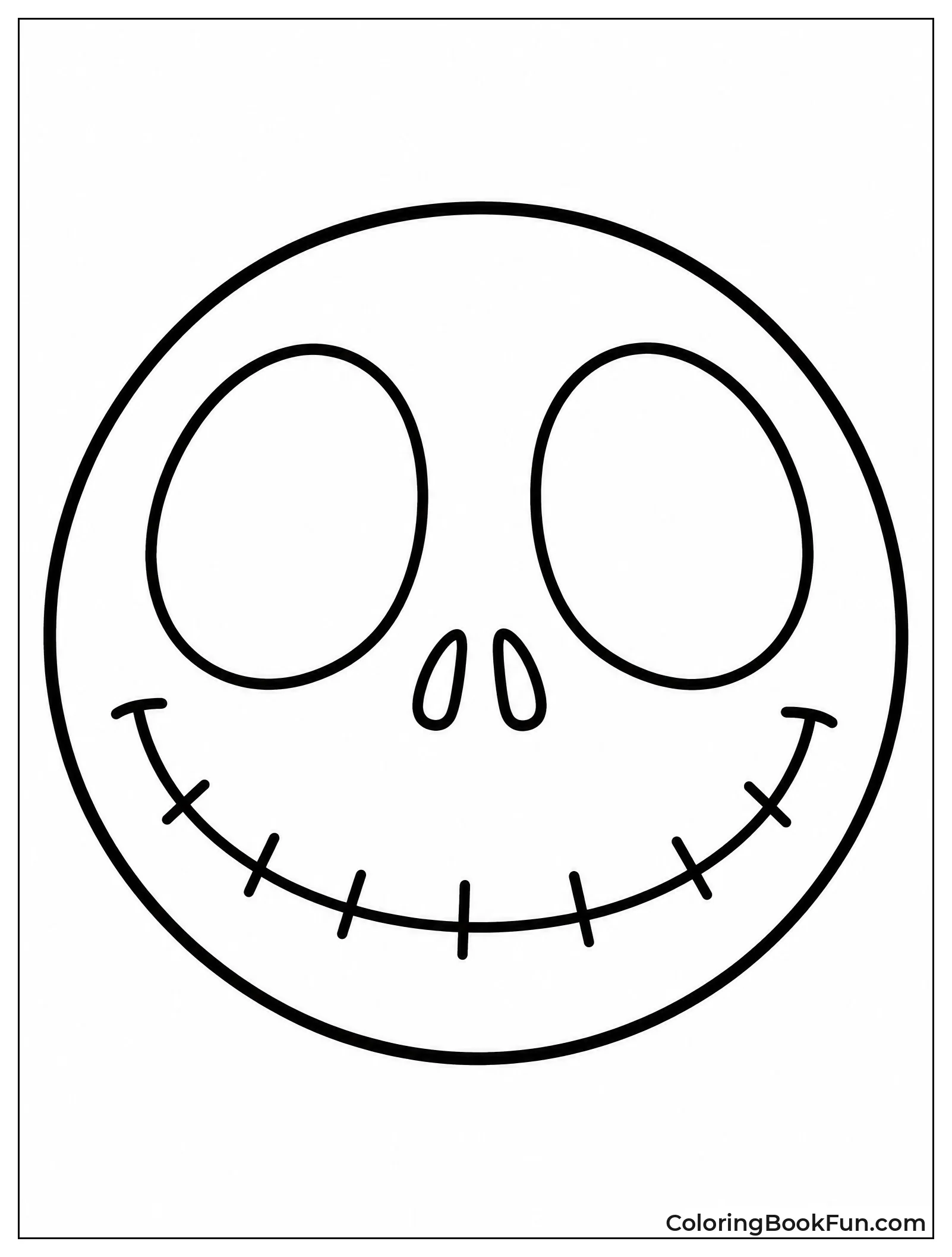 Simple Smiling Jack Face Outline