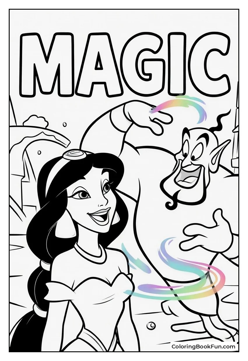 Jasmine Watching Genie Magic Trick