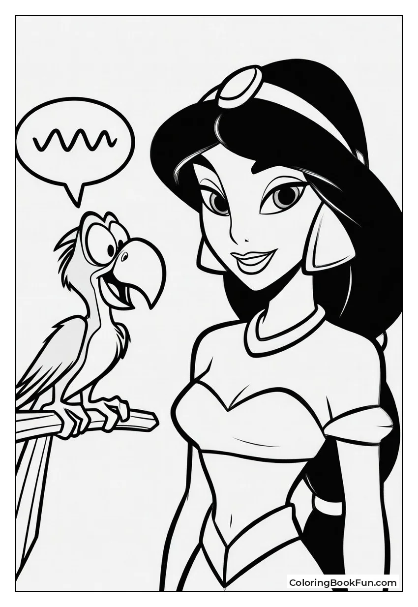 Jasmine Smiling at Iago