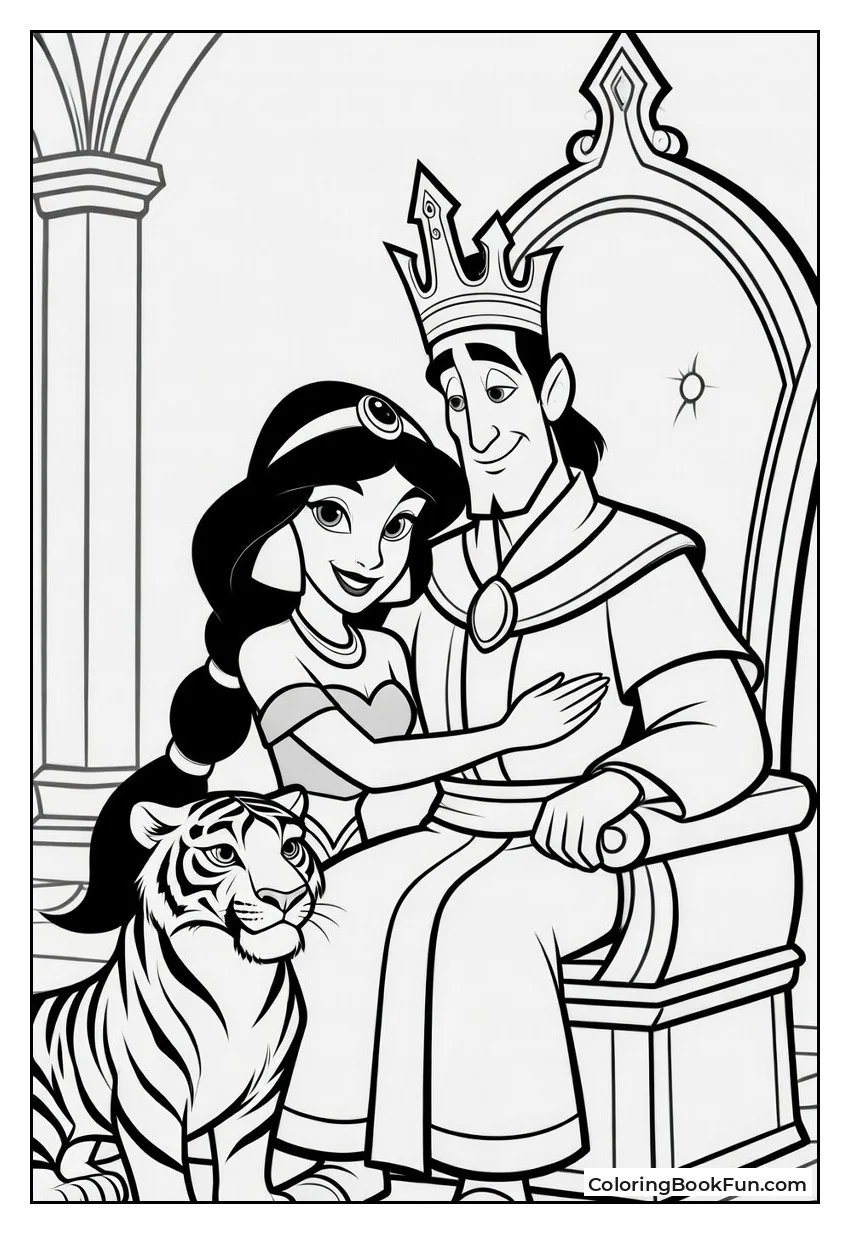 Jasmine Hugging Sultan in Palace