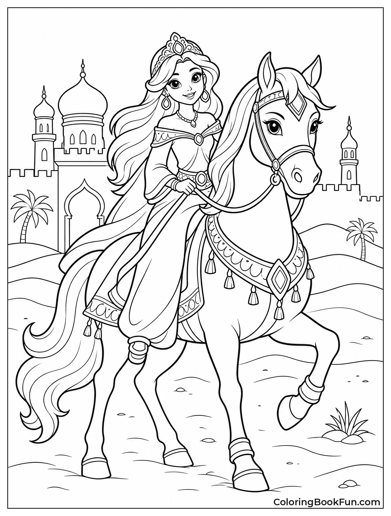 Jasmine Riding Horse in Desert