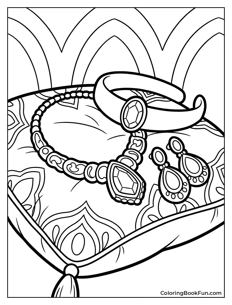 Jasmine Jewelry on Silk Cushion