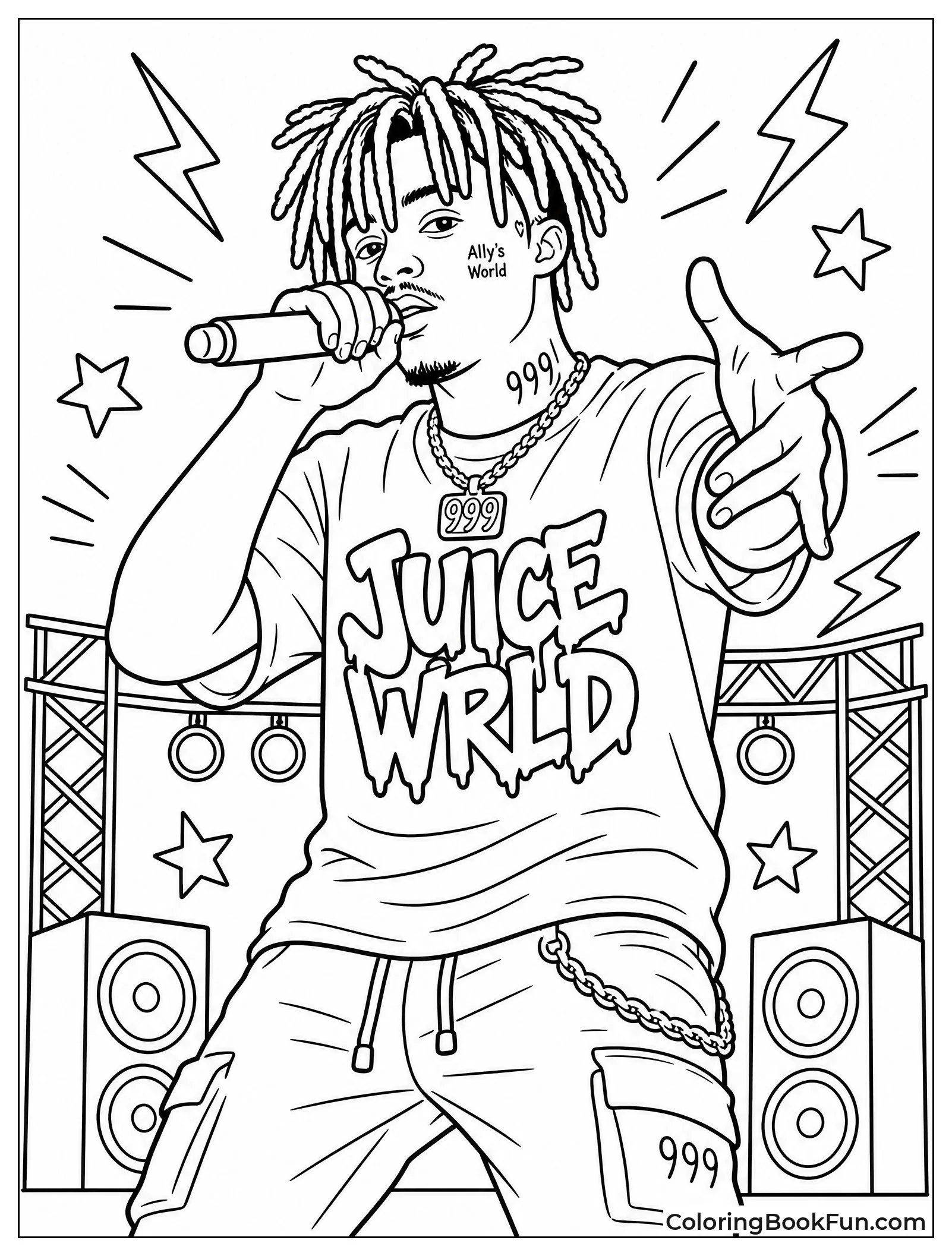 Juice WRLD Doing a Rap Pose