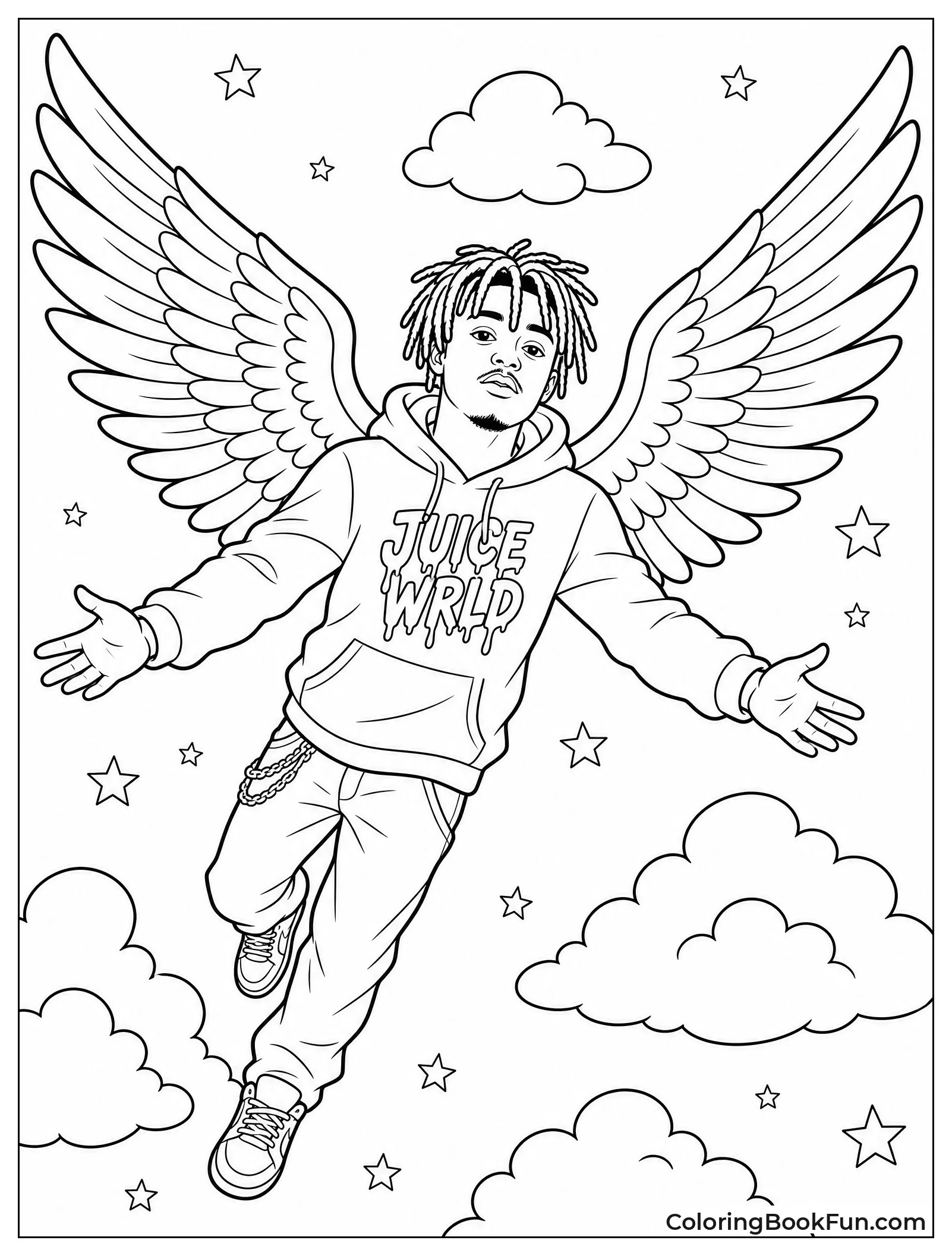 Juice WRLD with Angel Wings