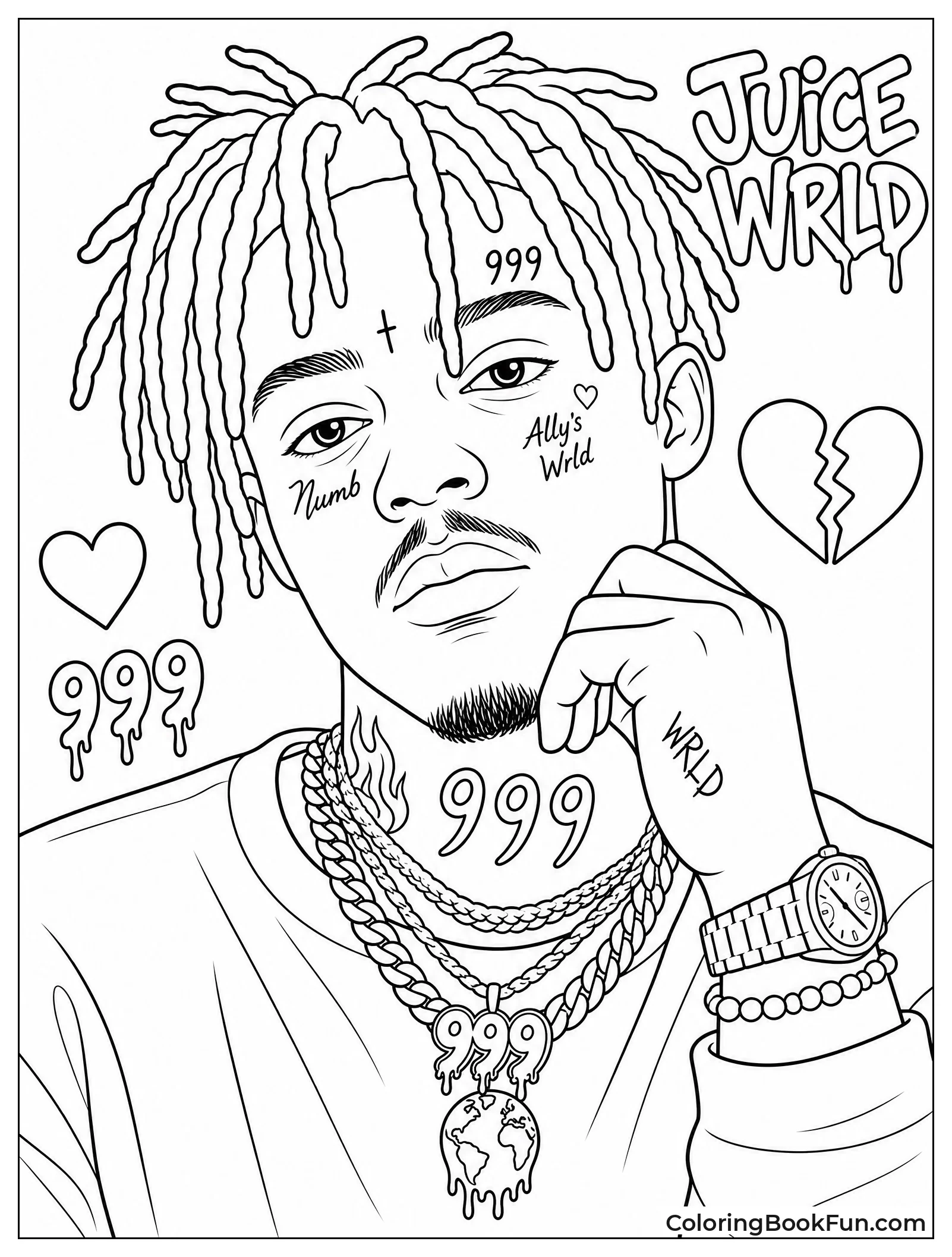 Close Up of Juice WRLD Face