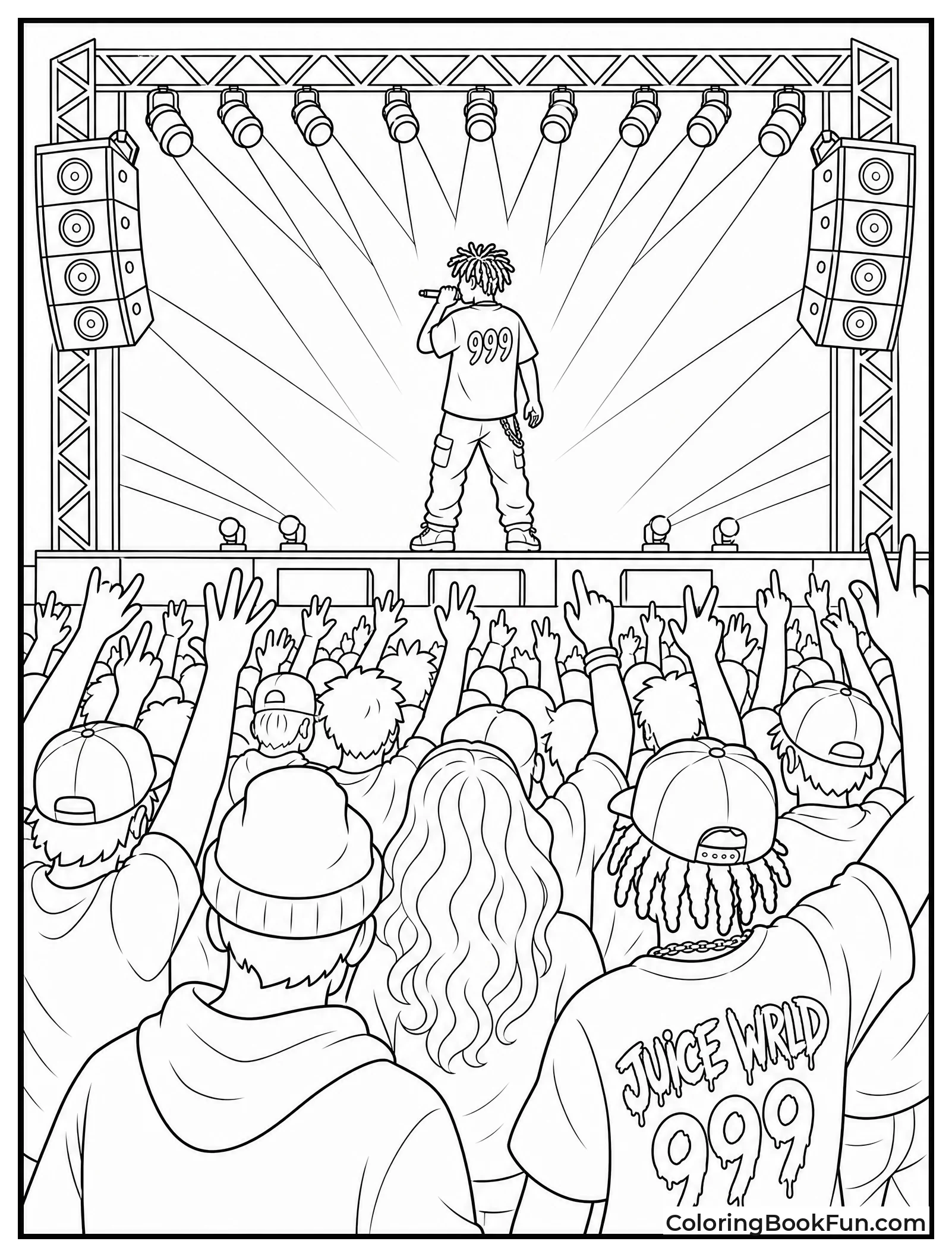 Crowd Looking at Juice WRLD Stage