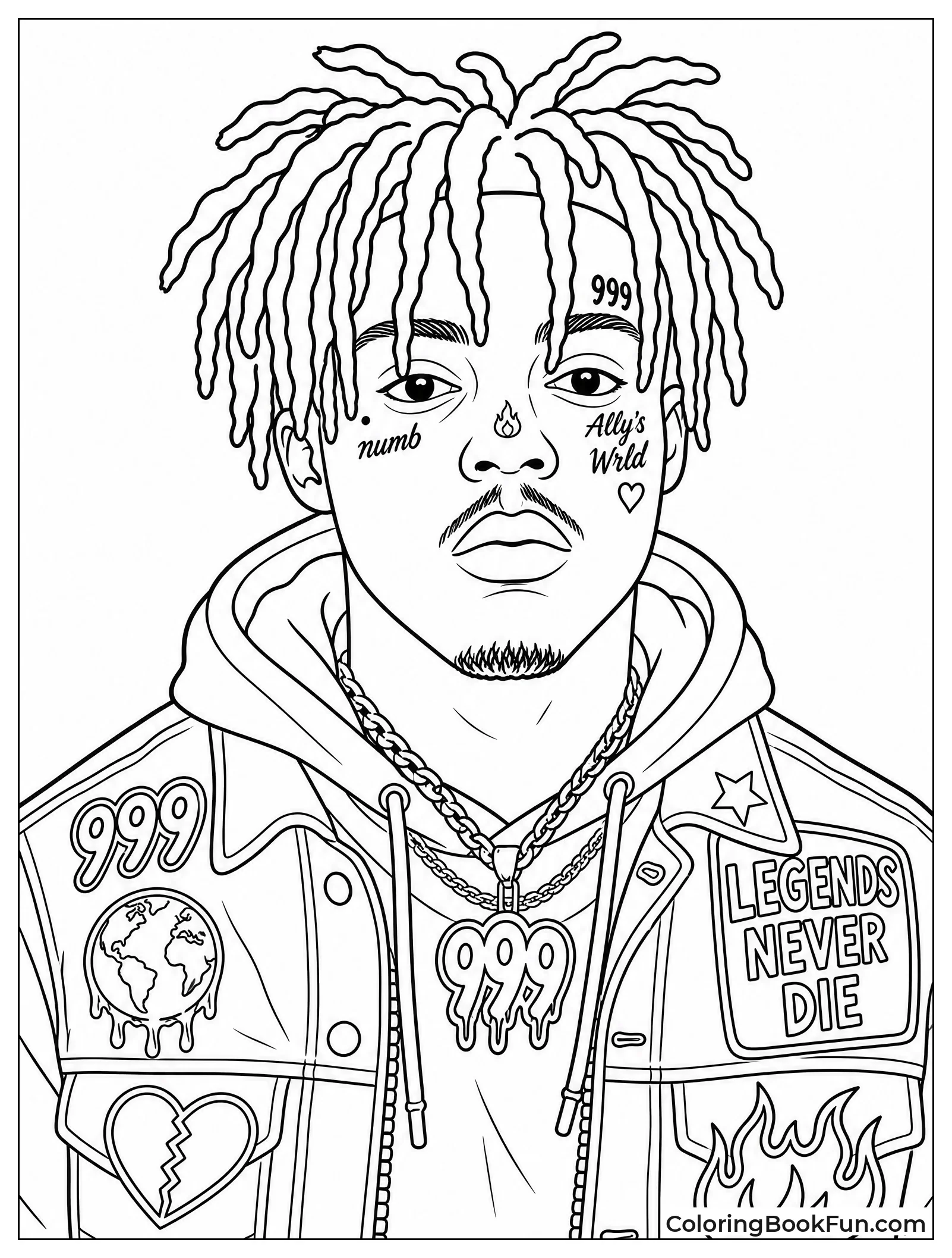 Large Detailed Bust of Juice WRLD