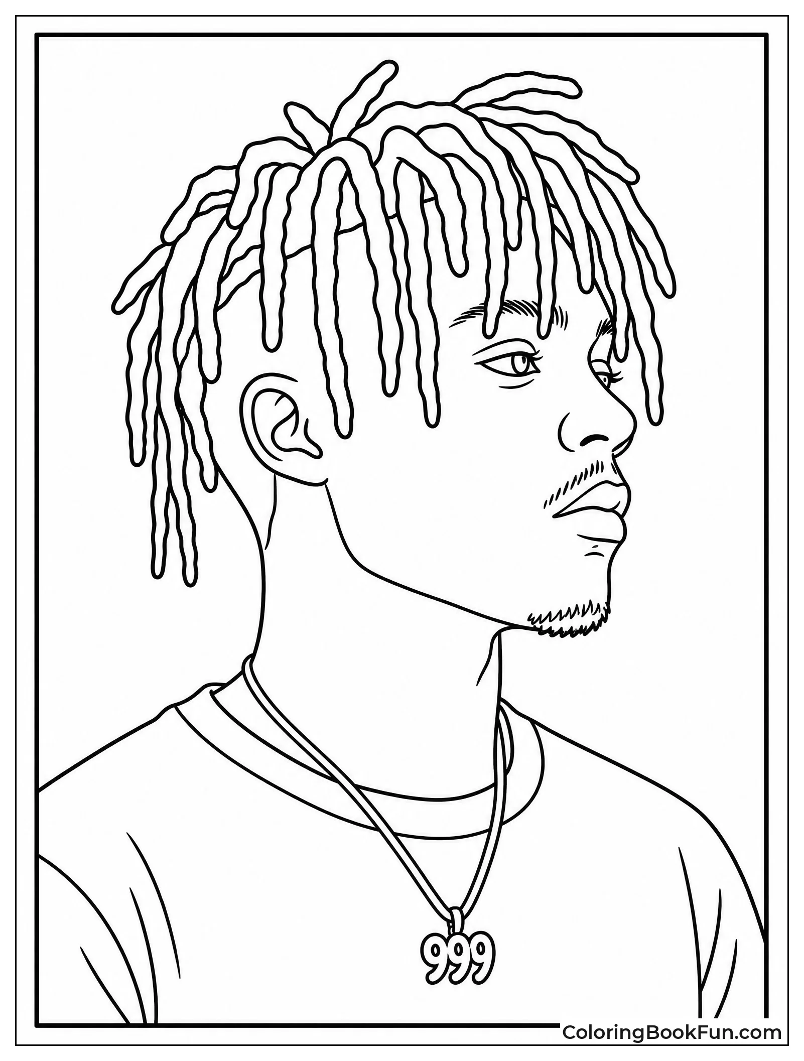 Realistic Side Profile of Juice WRLD